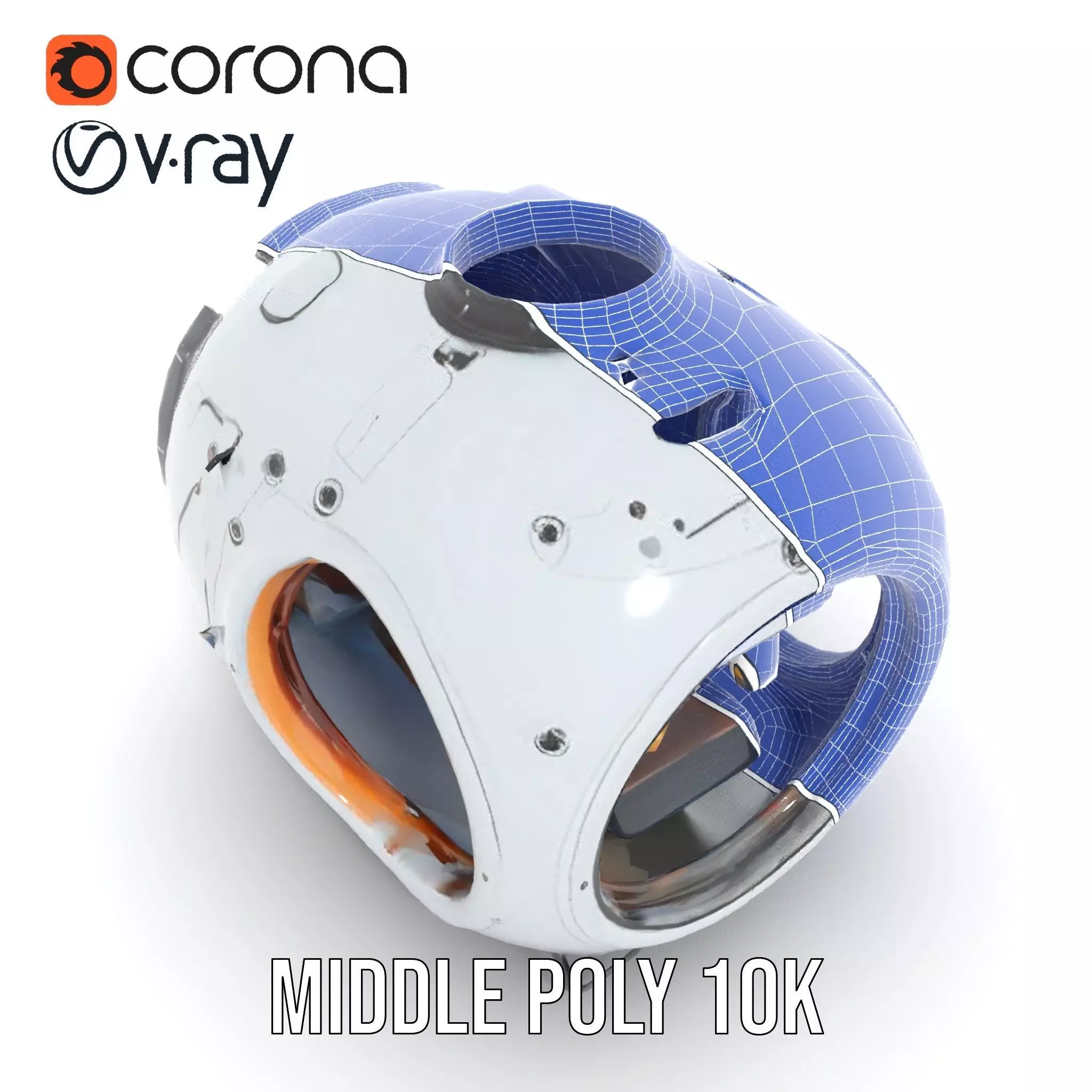 Futuristic Lighting Sphere Model Pack Low-poly 3D model_13