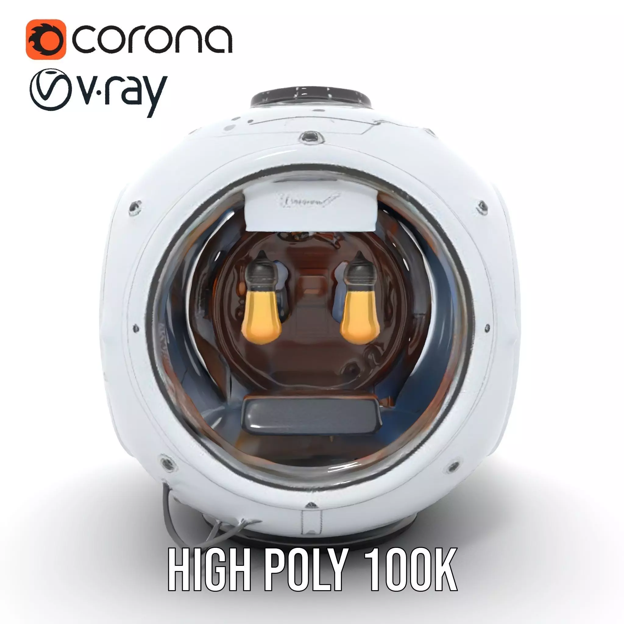 Futuristic Lighting Sphere Model Pack Low-poly 3D model_23