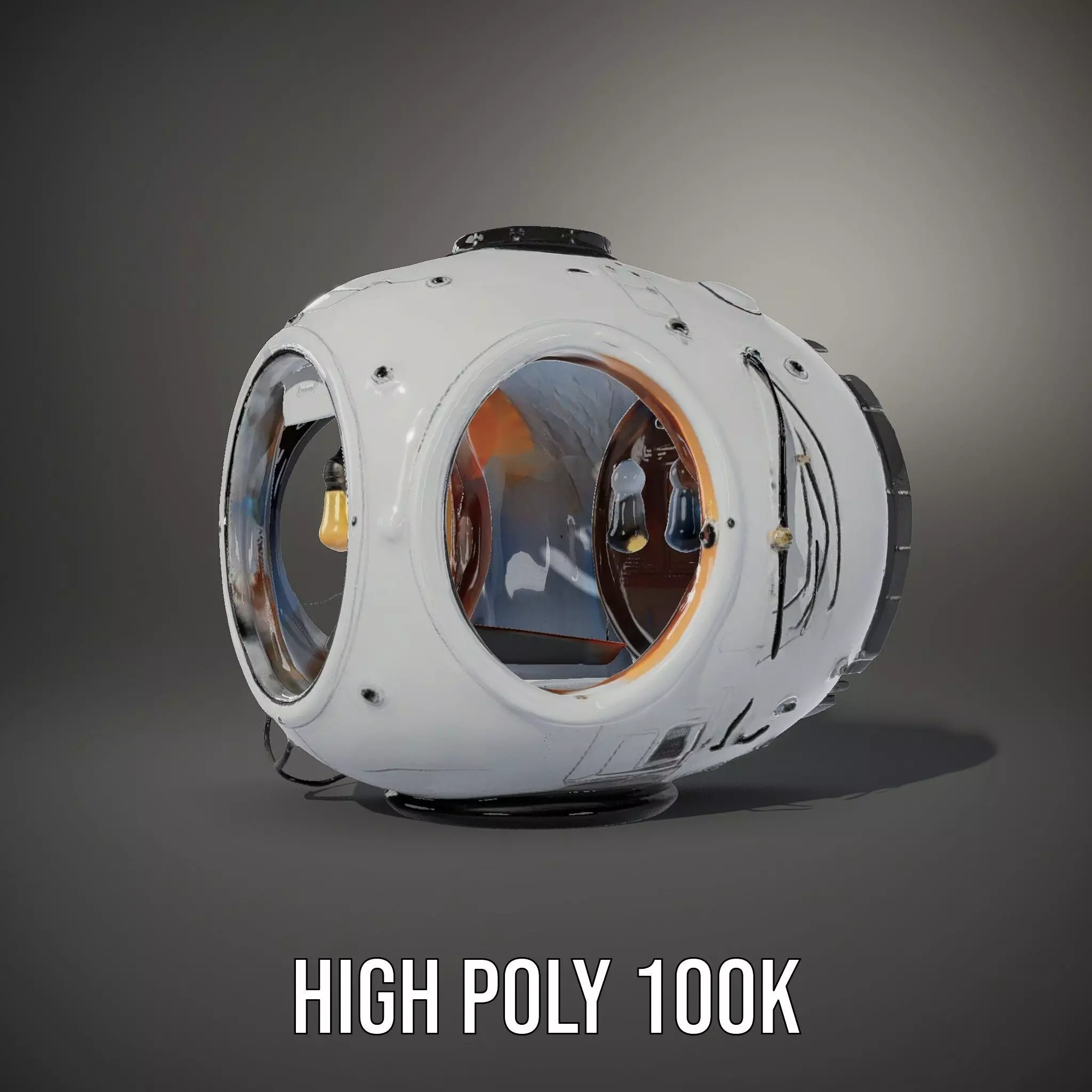 Futuristic Lighting Sphere Model Pack Low-poly 3D model_10