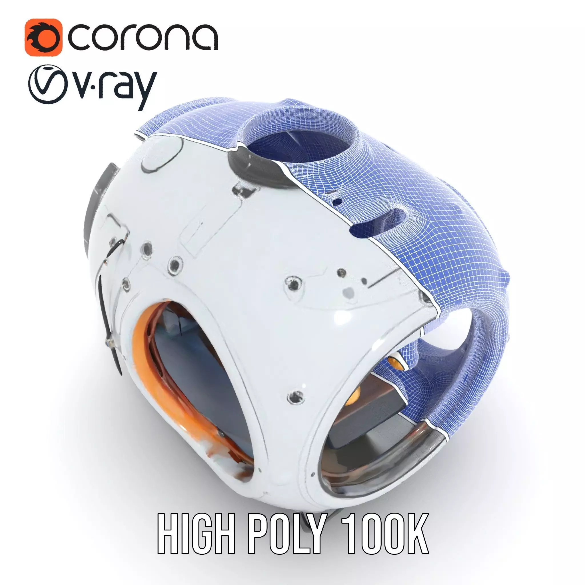 Futuristic Lighting Sphere Model Pack Low-poly 3D model_31