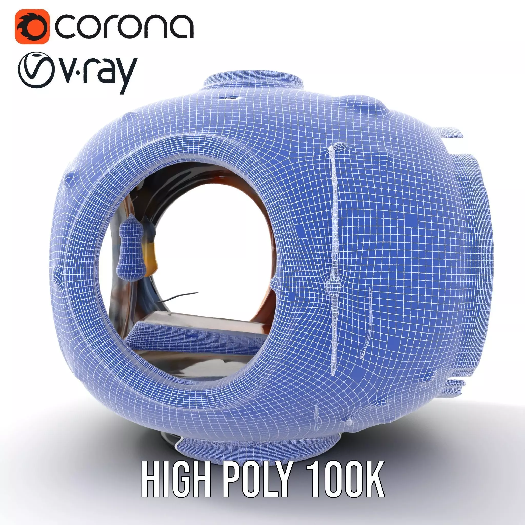 Futuristic Lighting Sphere Model Pack Low-poly 3D model_34