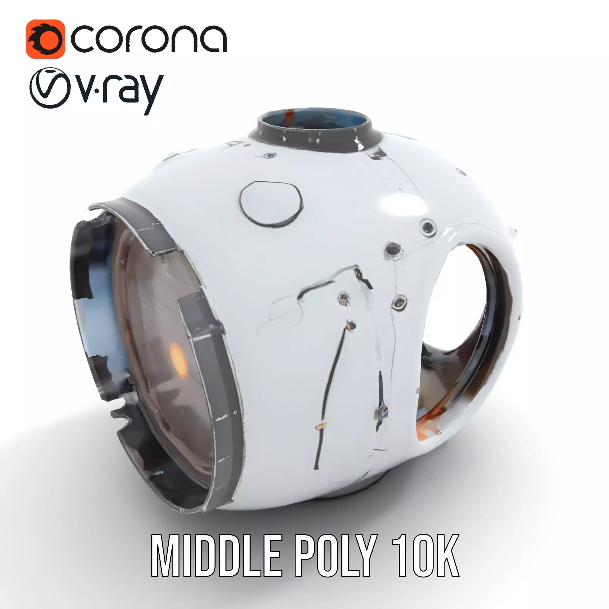 Futuristic Lighting Sphere Model Pack Low-poly 3D model_5