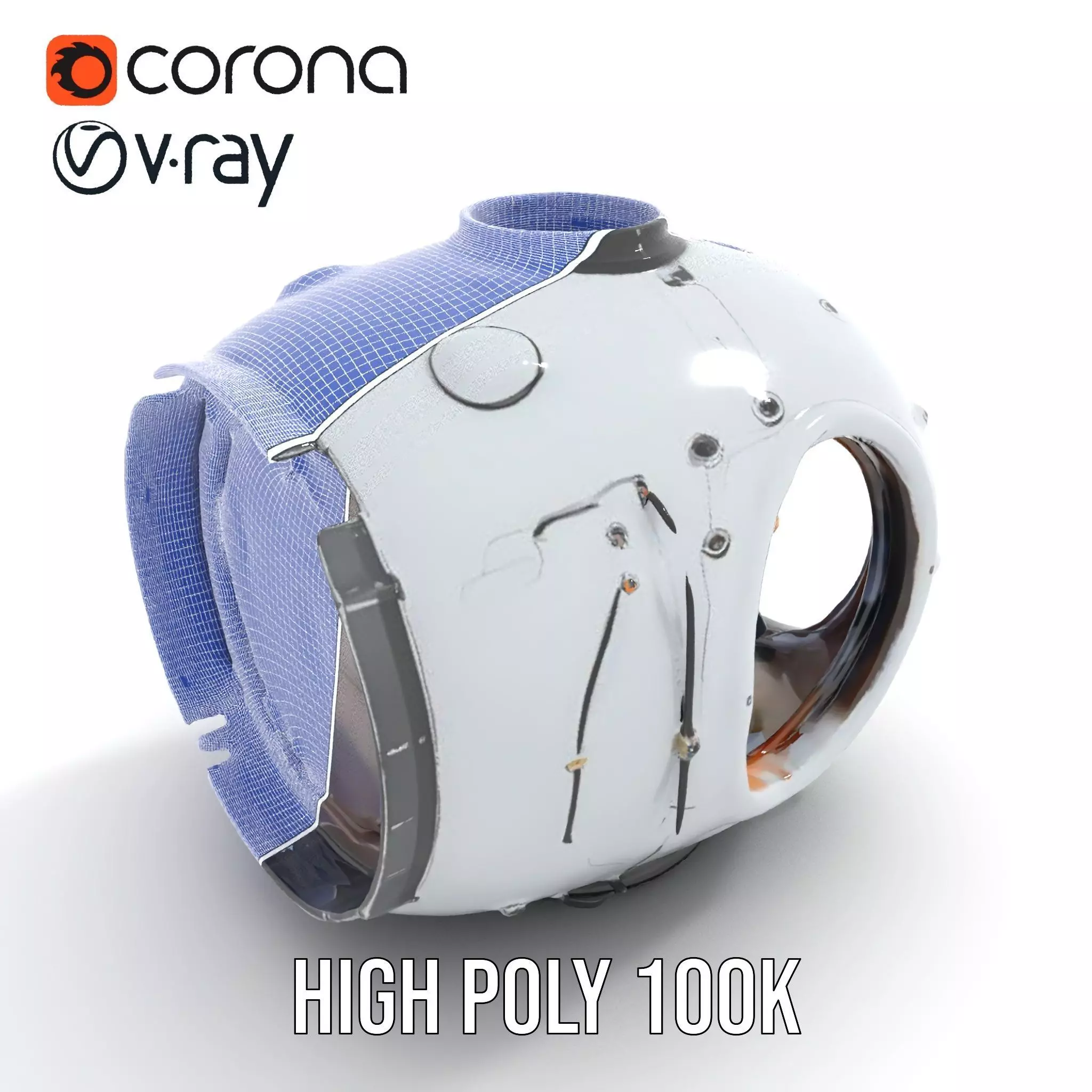 Futuristic Lighting Sphere Model Pack Low-poly 3D model_32