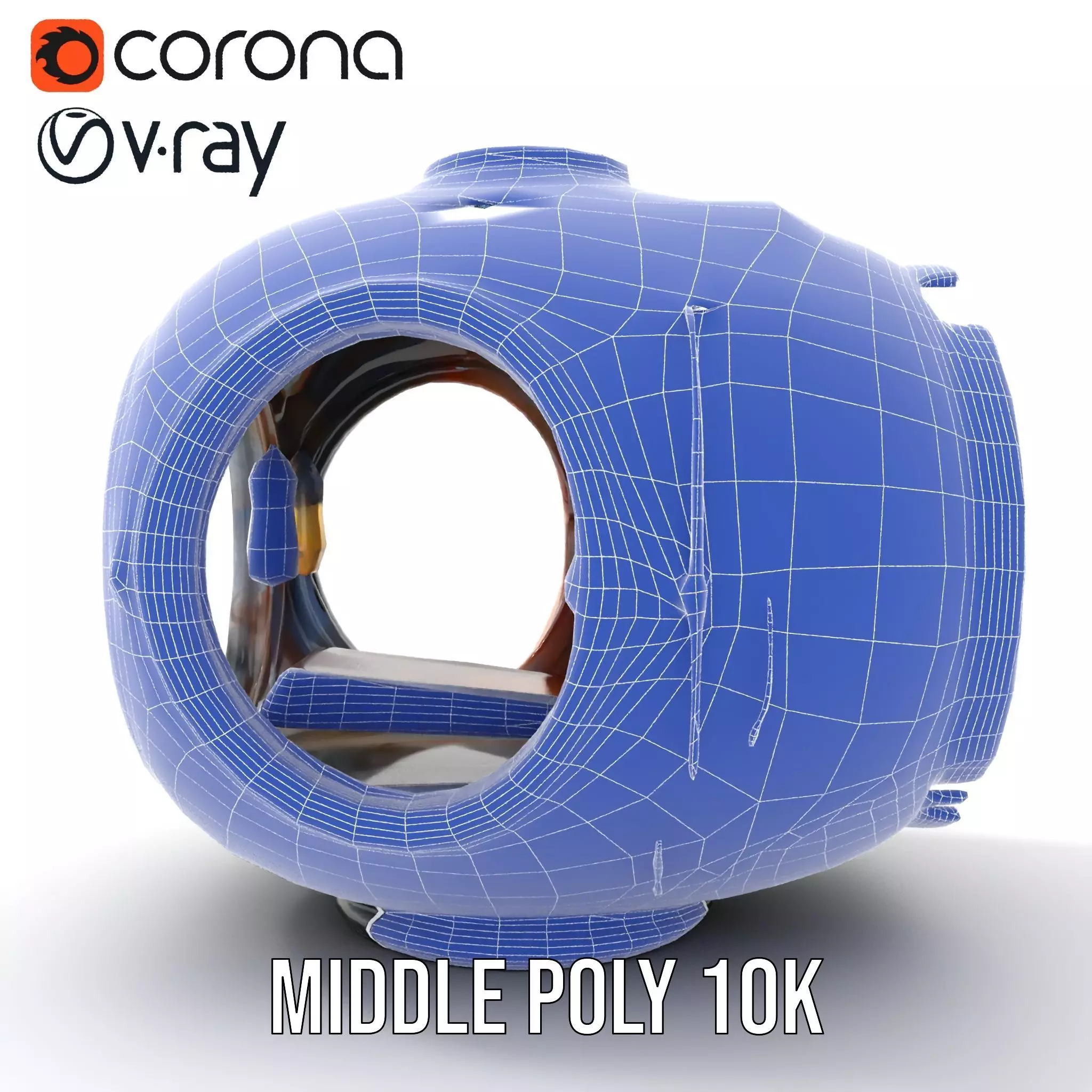 Futuristic Lighting Sphere Model Pack Low-poly 3D model_29