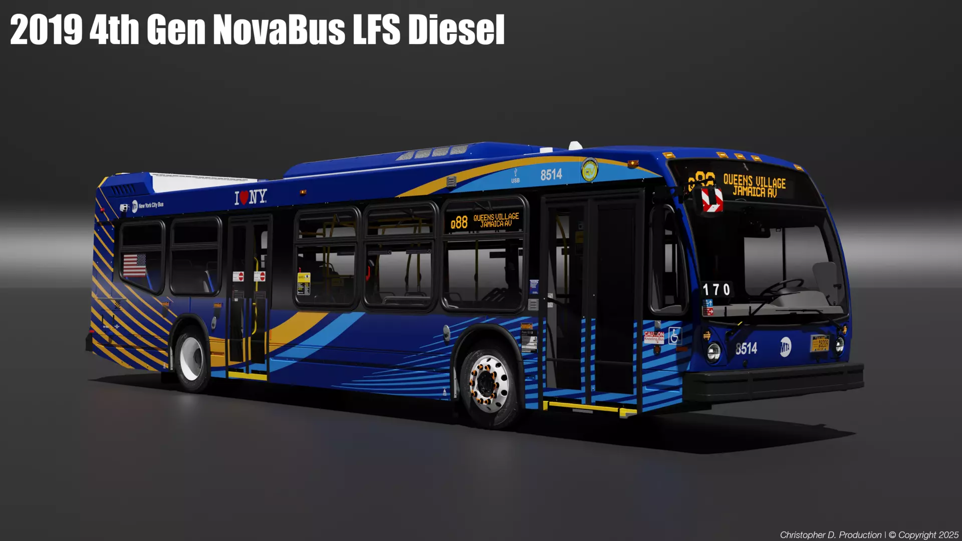 MTA Volvo Group 4th Gen NovaBus LFS Low Floor System Bus PACK 3D model_5
