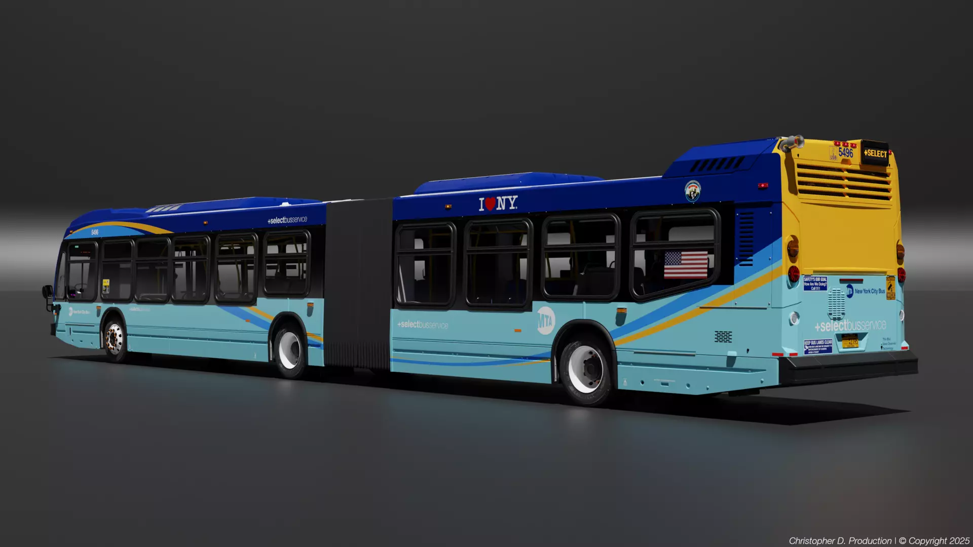 MTA Volvo Group 4th Gen NovaBus LFS Low Floor System Bus PACK 3D model_29