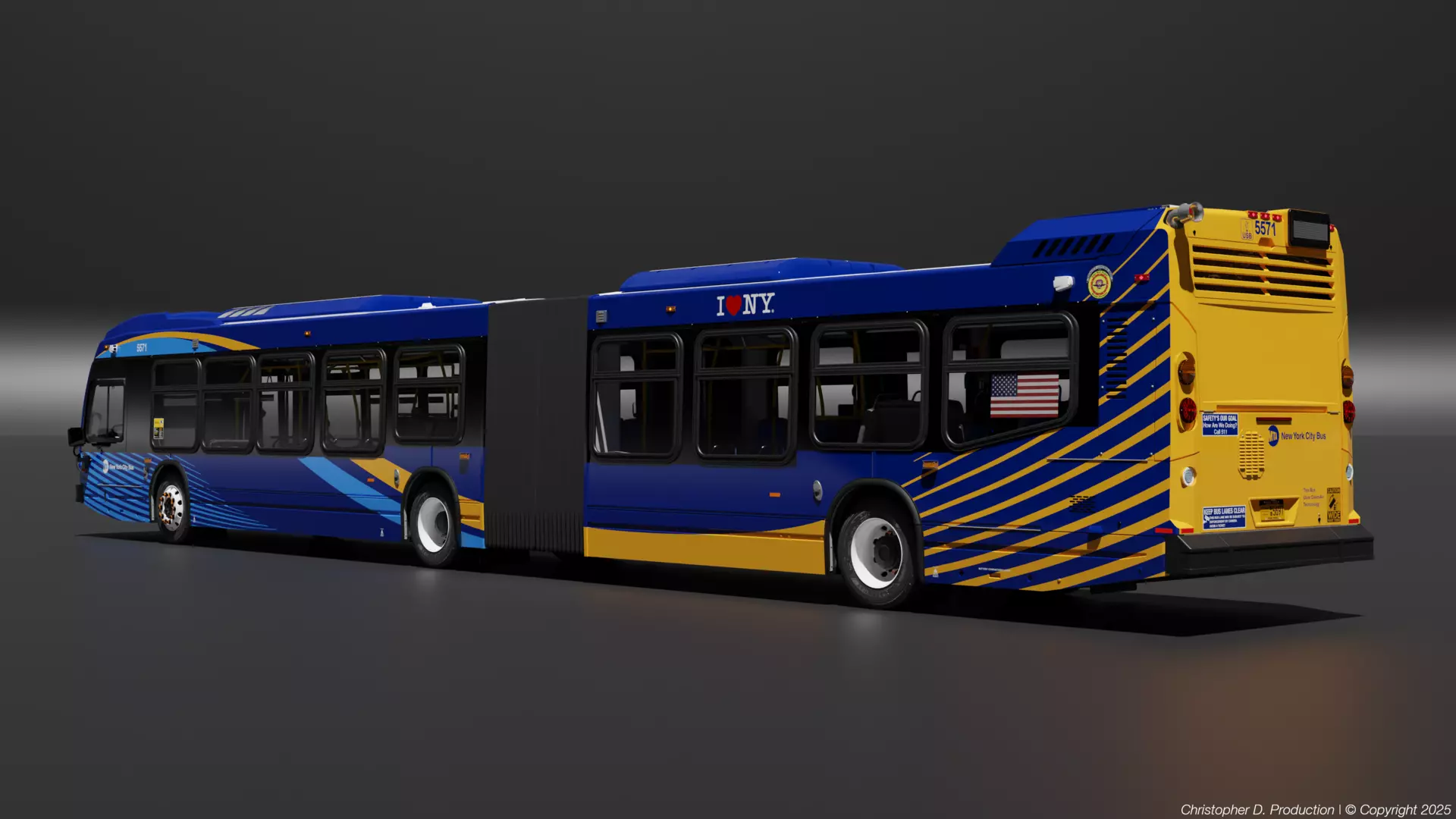 MTA Volvo Group 4th Gen NovaBus LFS Low Floor System Bus PACK 3D model_40