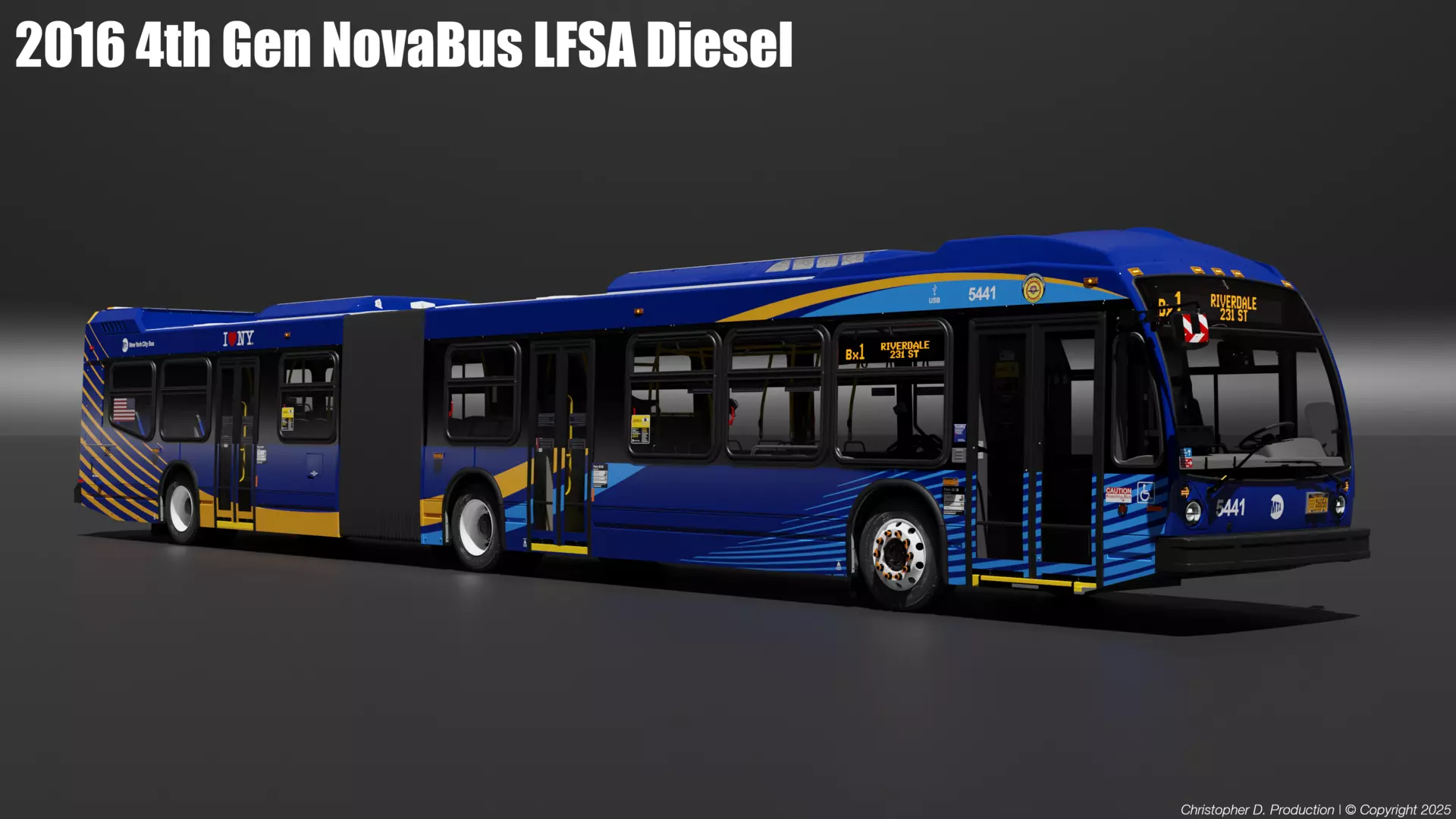 MTA Volvo Group 4th Gen NovaBus LFS Low Floor System Bus PACK 3D model_35