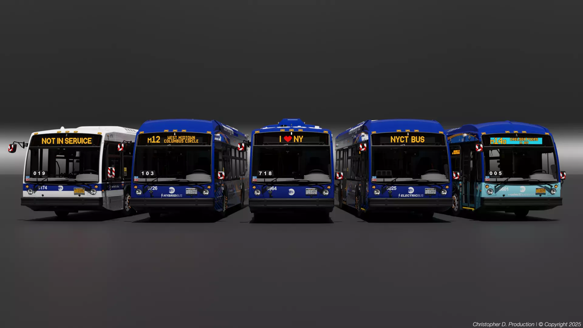 MTA Volvo Group 4th Gen NovaBus LFS Low Floor System Bus PACK 3D model_0