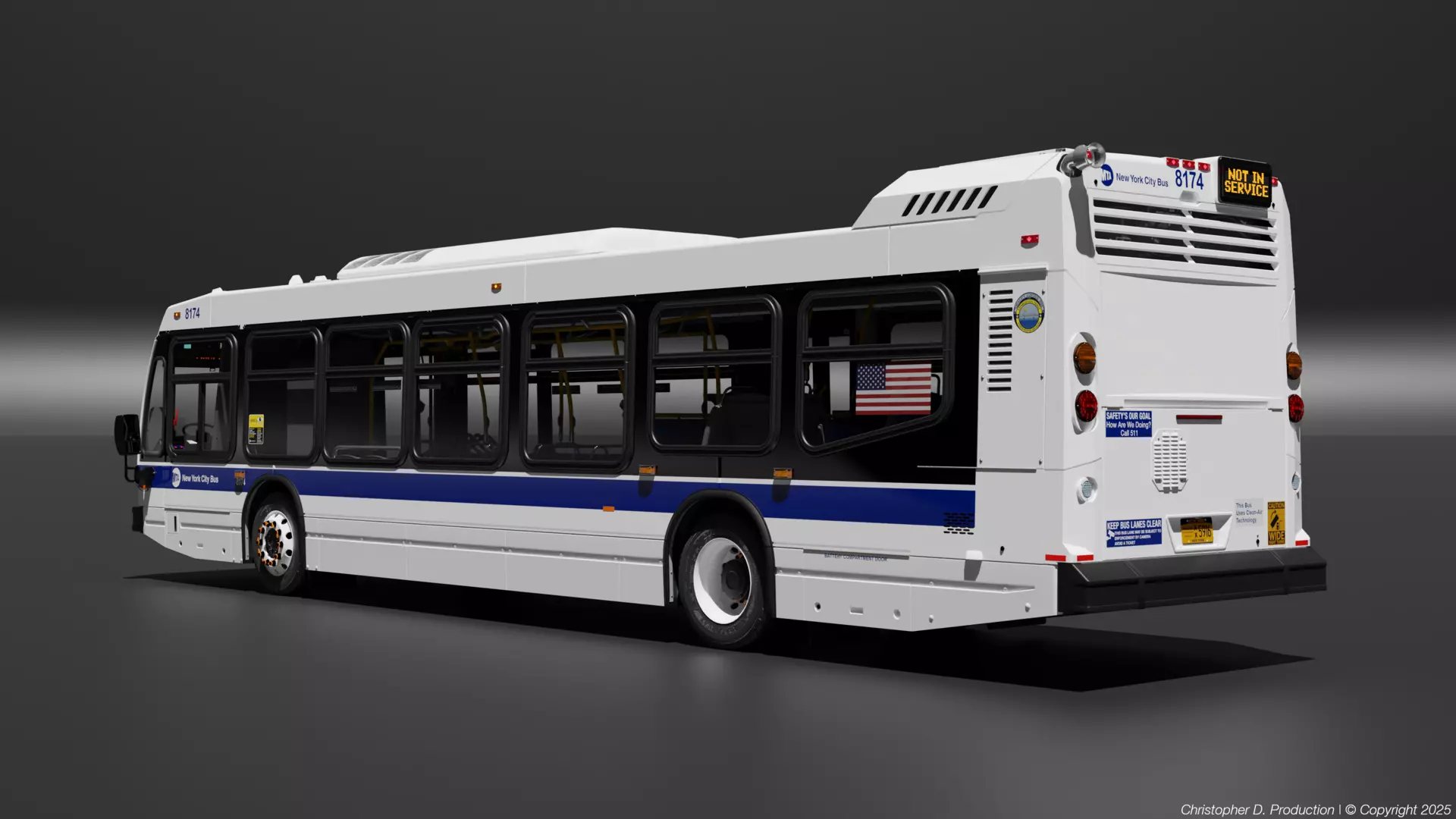 MTA Volvo Group 4th Gen NovaBus LFS Low Floor System Bus PACK 3D model_2