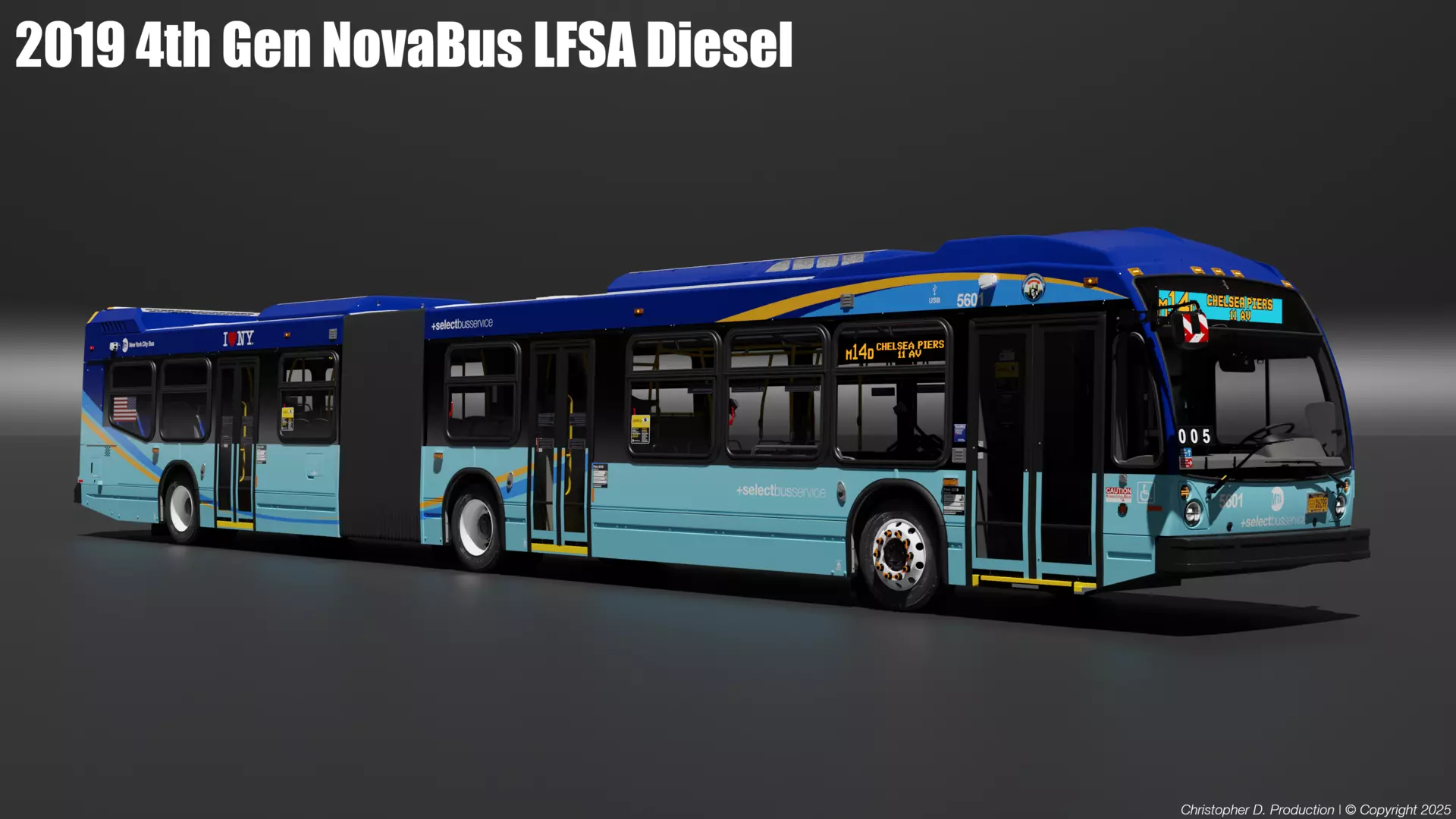 MTA Volvo Group 4th Gen NovaBus LFS Low Floor System Bus PACK 3D model_37
