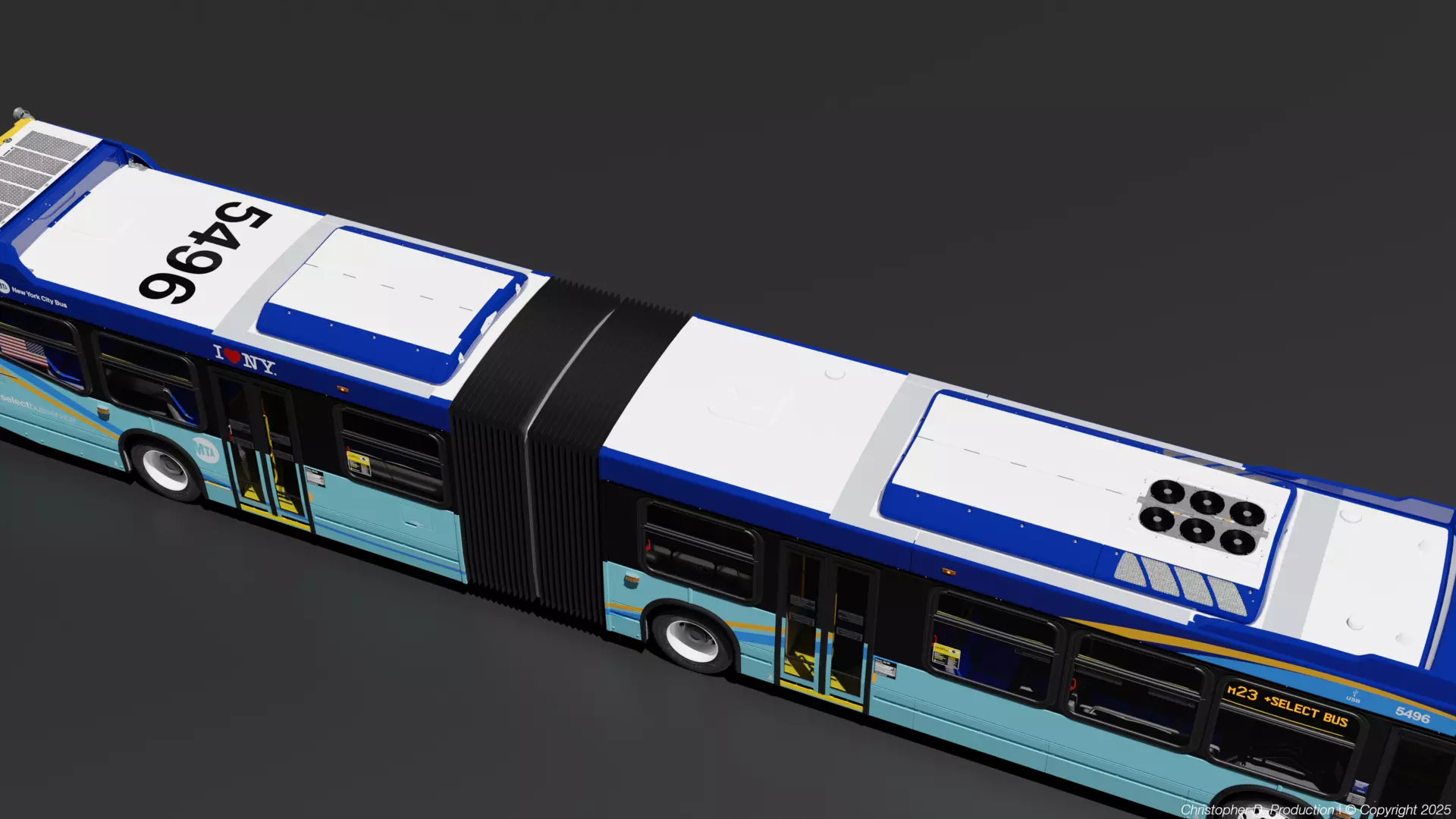 MTA Volvo Group 4th Gen NovaBus LFS Low Floor System Bus PACK 3D model_30