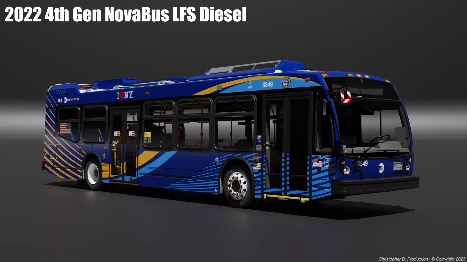 MTA Volvo Group 4th Gen NovaBus LFS Low Floor System Bus PACK 3D model_17