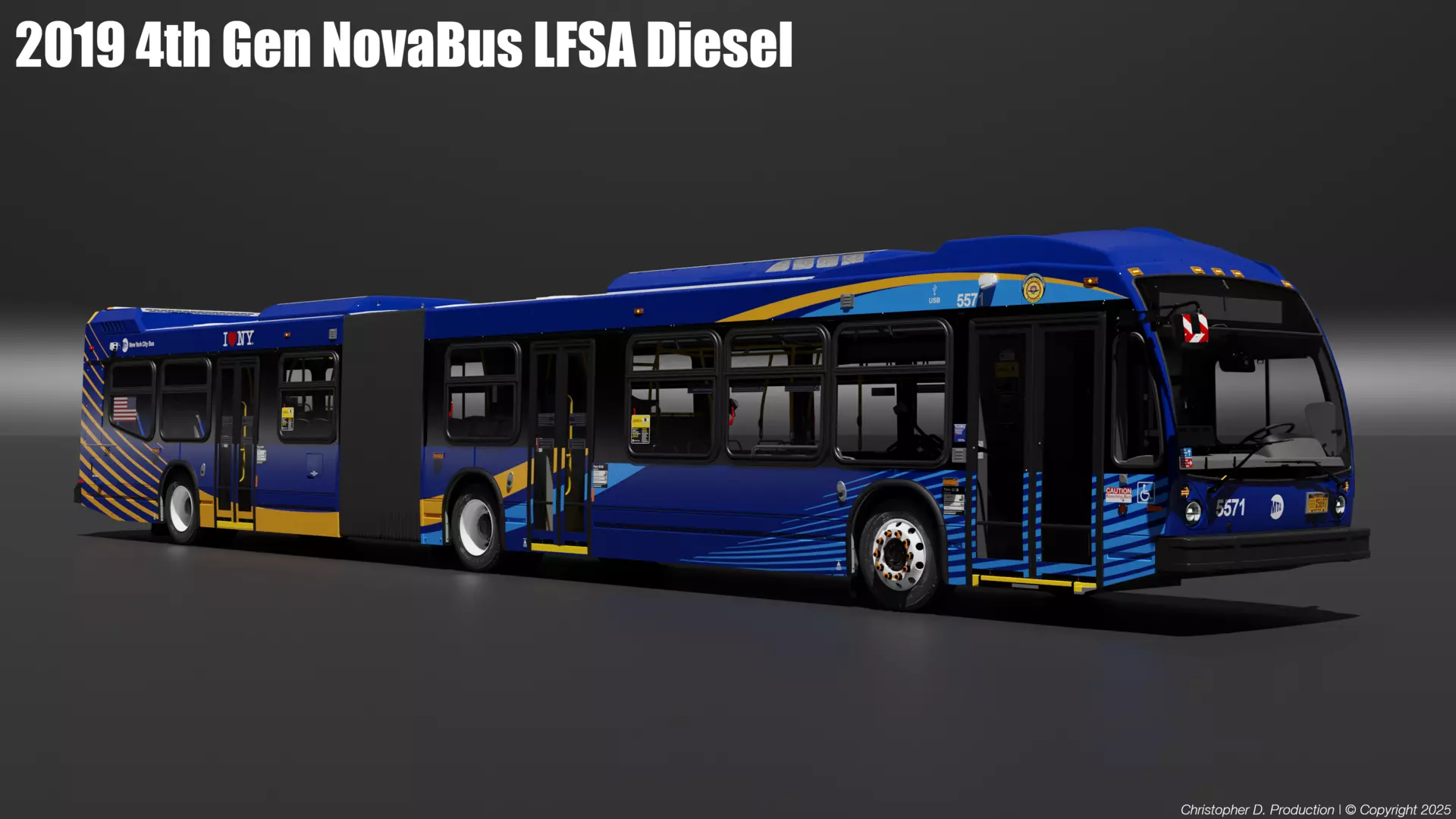 MTA Volvo Group 4th Gen NovaBus LFS Low Floor System Bus PACK 3D model_39