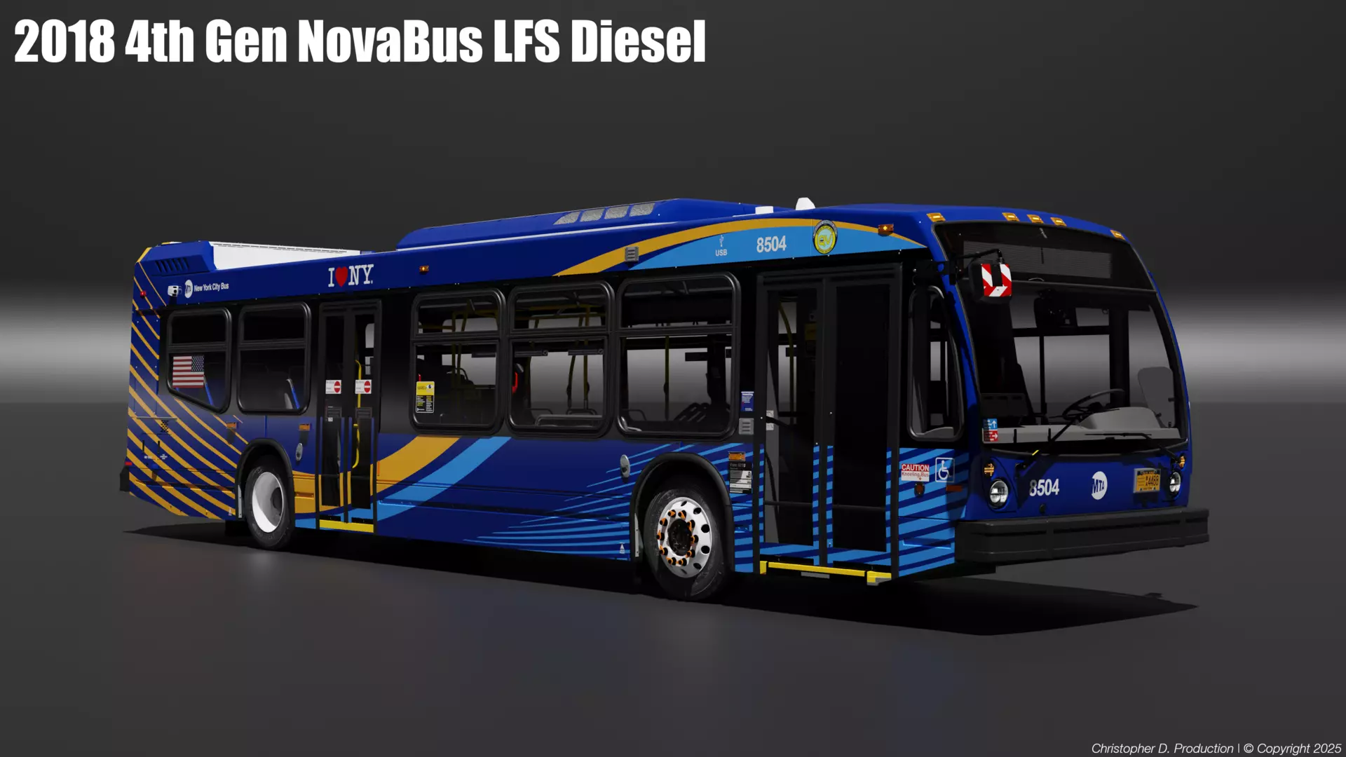 MTA Volvo Group 4th Gen NovaBus LFS Low Floor System Bus PACK 3D model_3