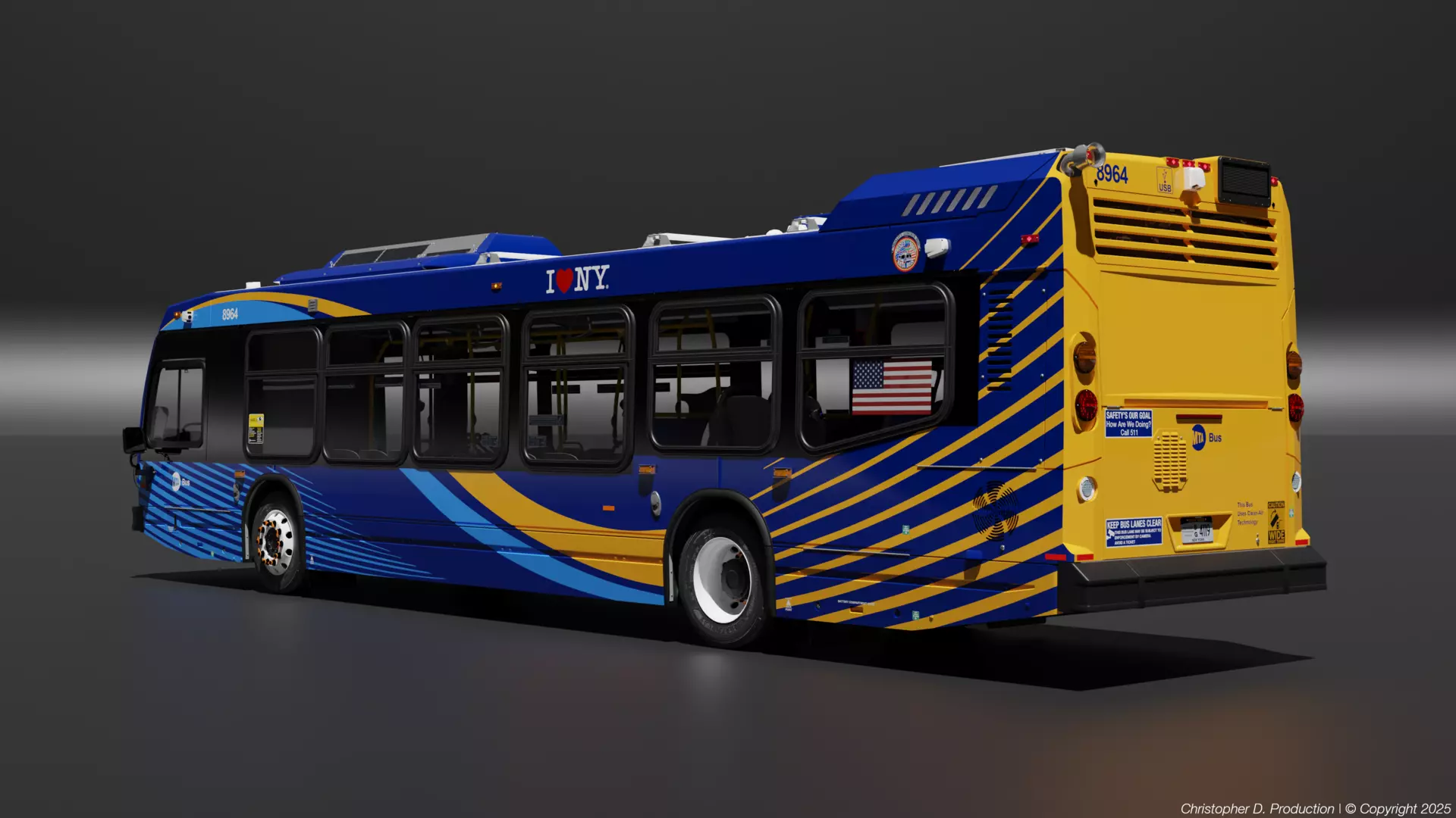 MTA Volvo Group 4th Gen NovaBus LFS Low Floor System Bus PACK 3D model_21