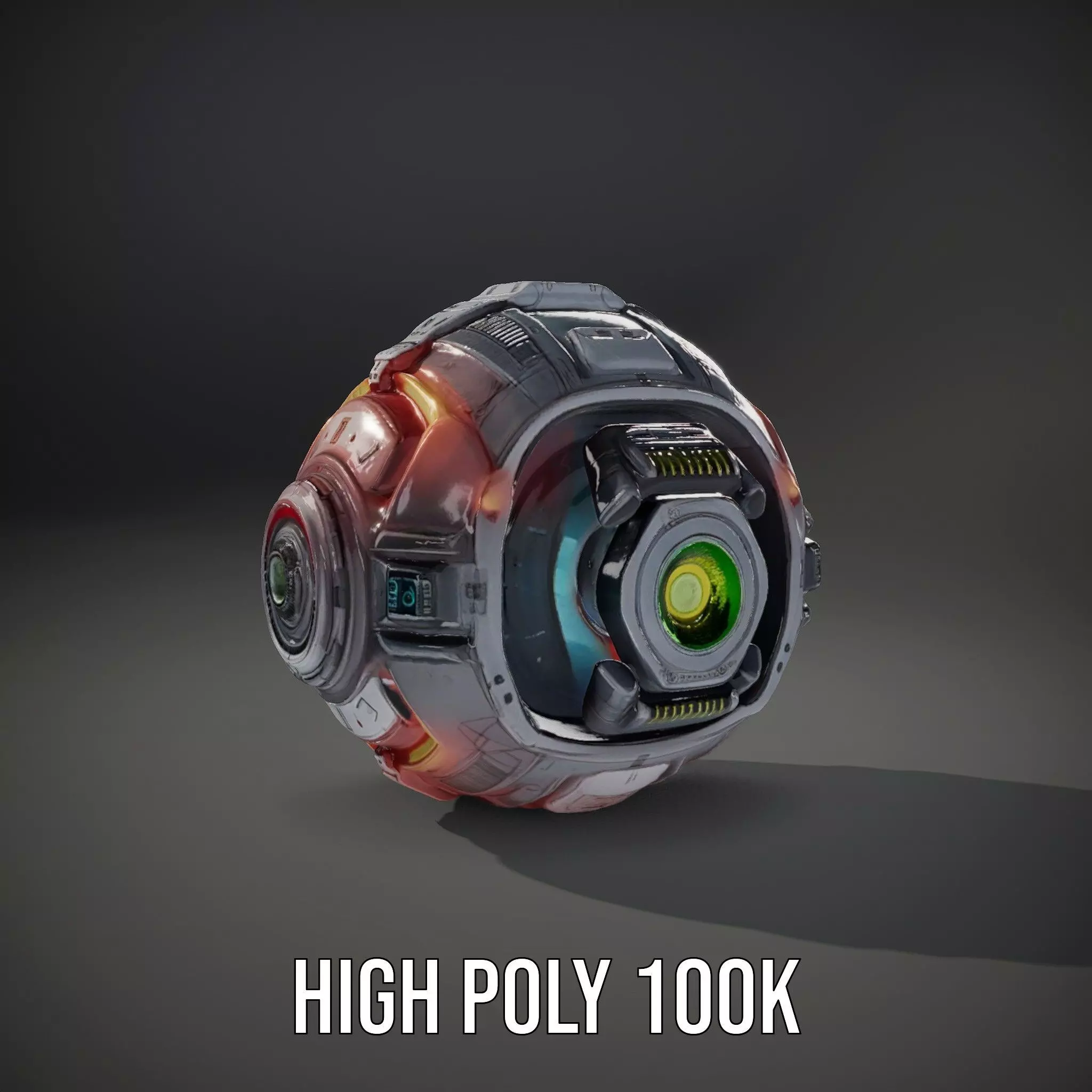 SciFi Drone Model Pack with Futuristic Design Low-poly 3D model_8