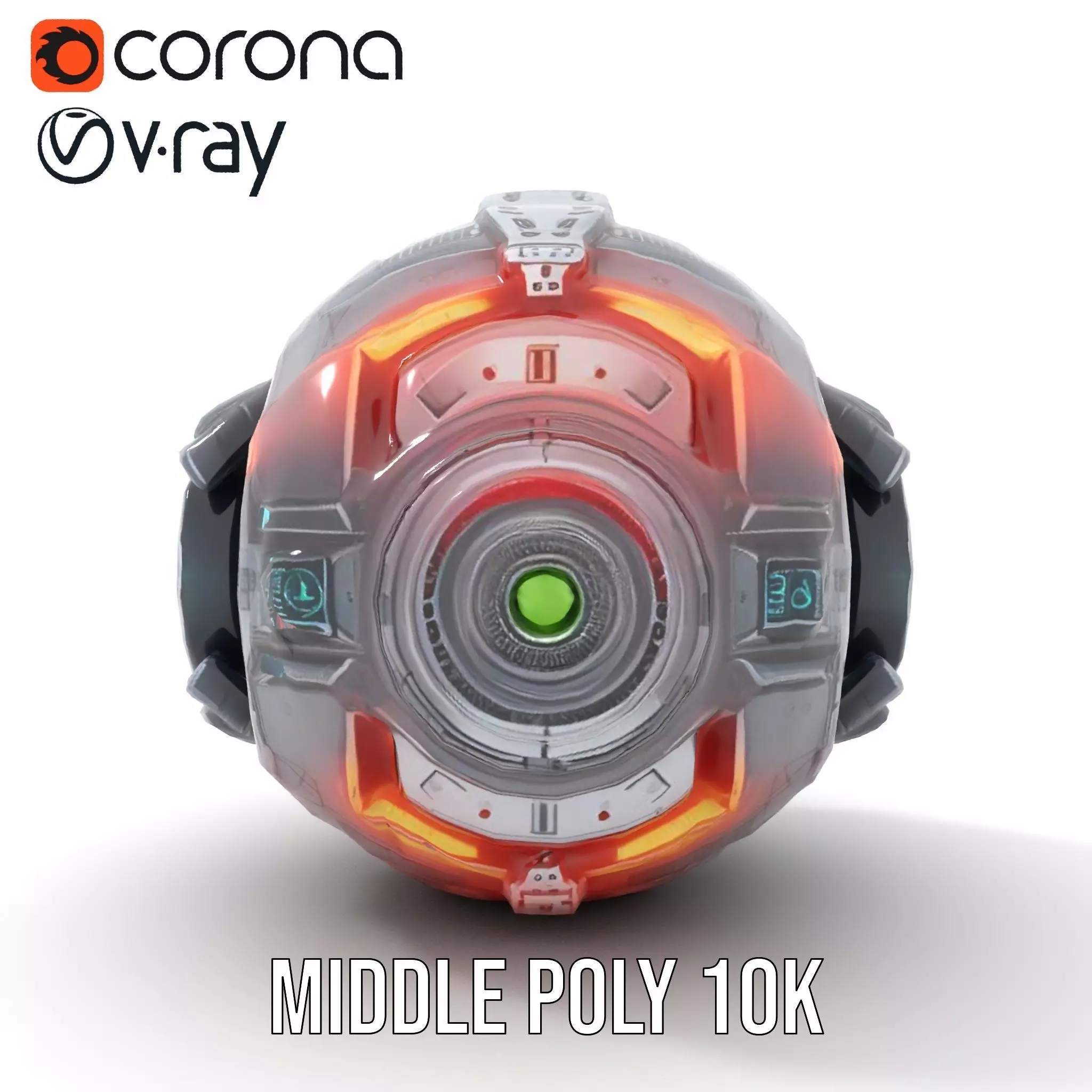 SciFi Drone Model Pack with Futuristic Design Low-poly 3D model_13