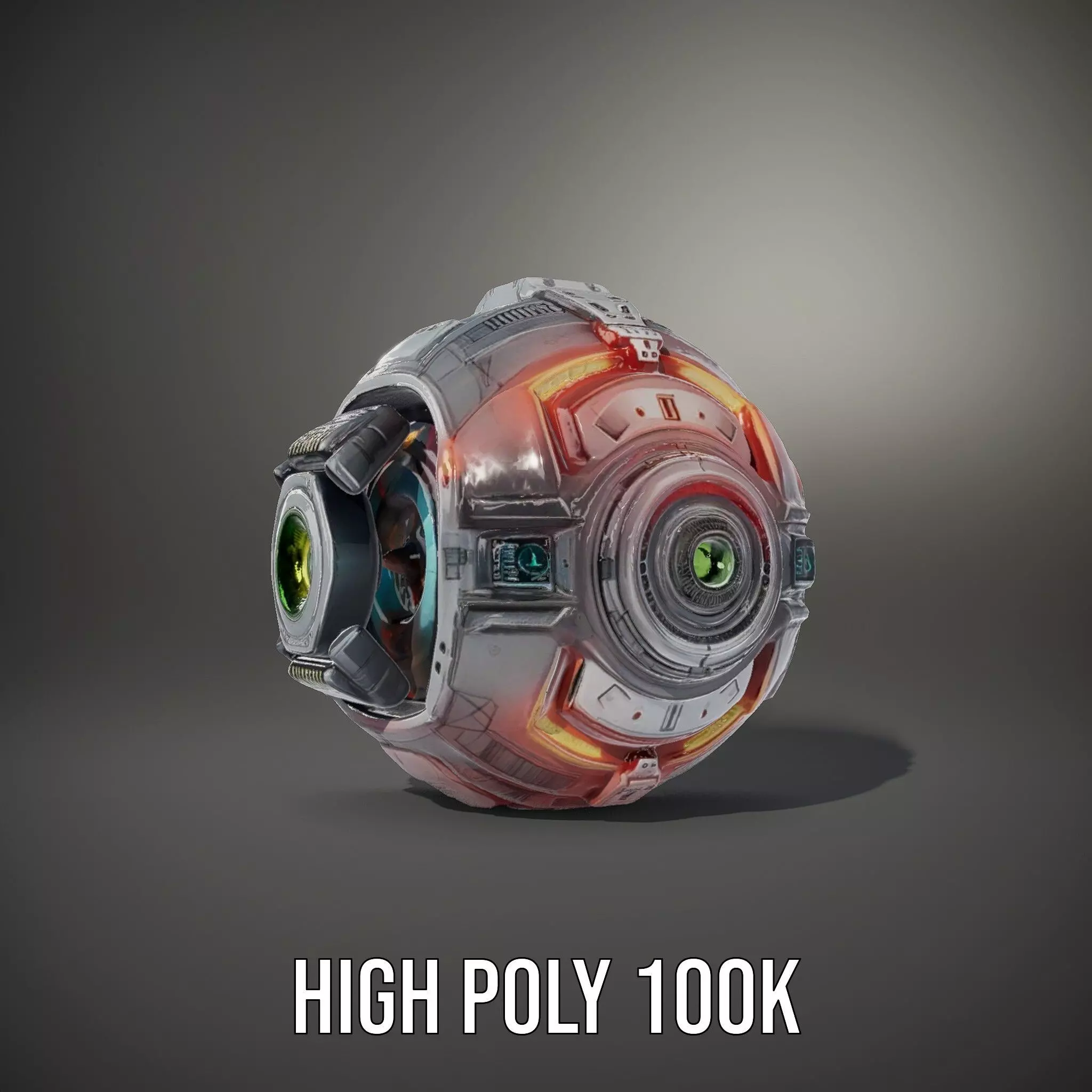 SciFi Drone Model Pack with Futuristic Design Low-poly 3D model_10