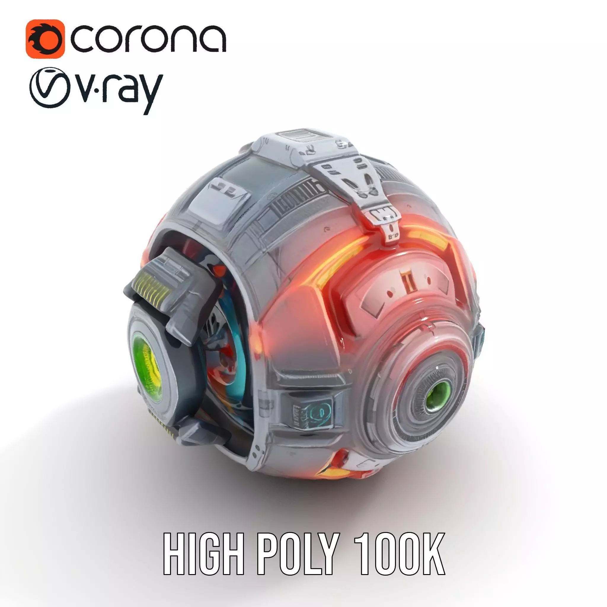 SciFi Drone Model Pack with Futuristic Design Low-poly 3D model_15