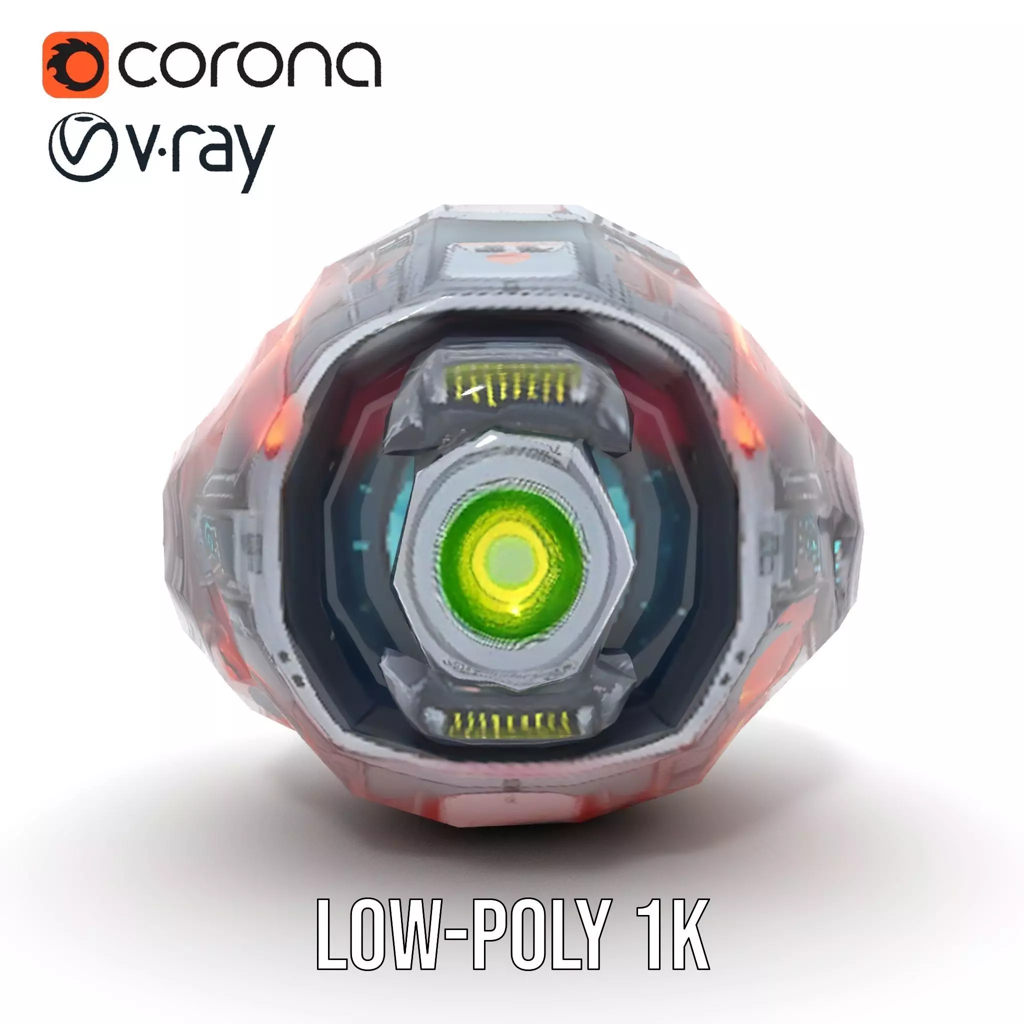 SciFi Drone Model Pack with Futuristic Design Low-poly 3D model_9