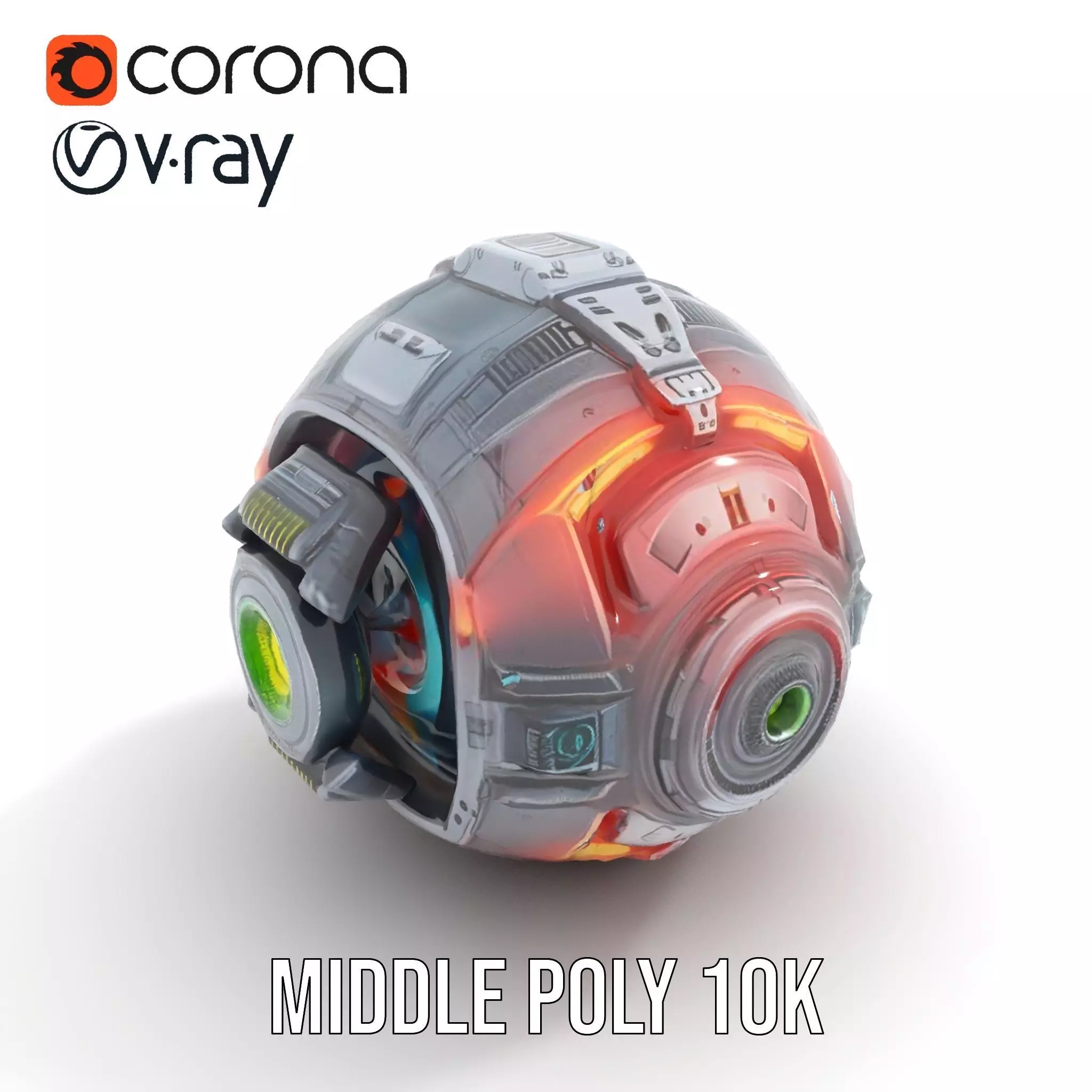 SciFi Drone Model Pack with Futuristic Design Low-poly 3D model_6