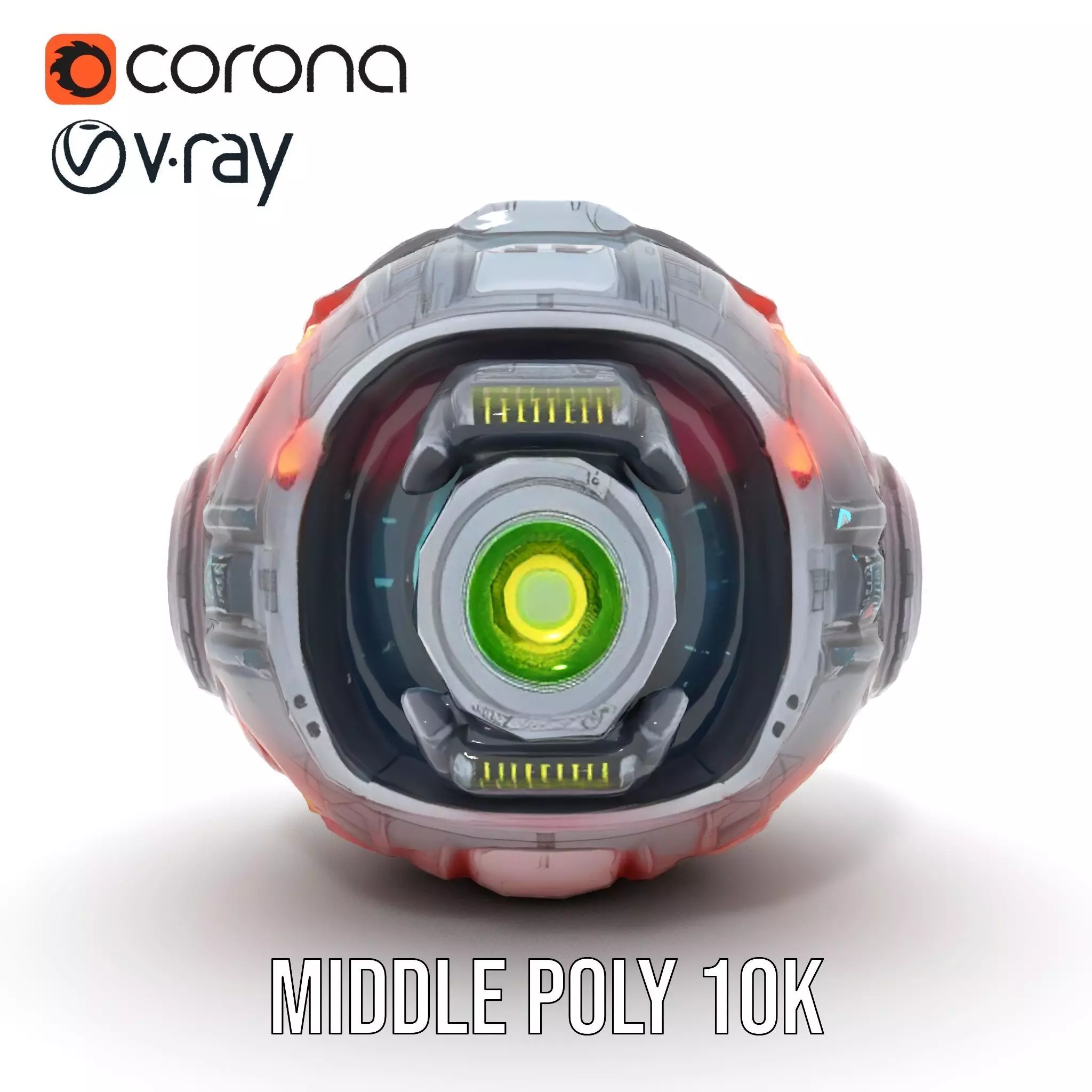 SciFi Drone Model Pack with Futuristic Design Low-poly 3D model_21