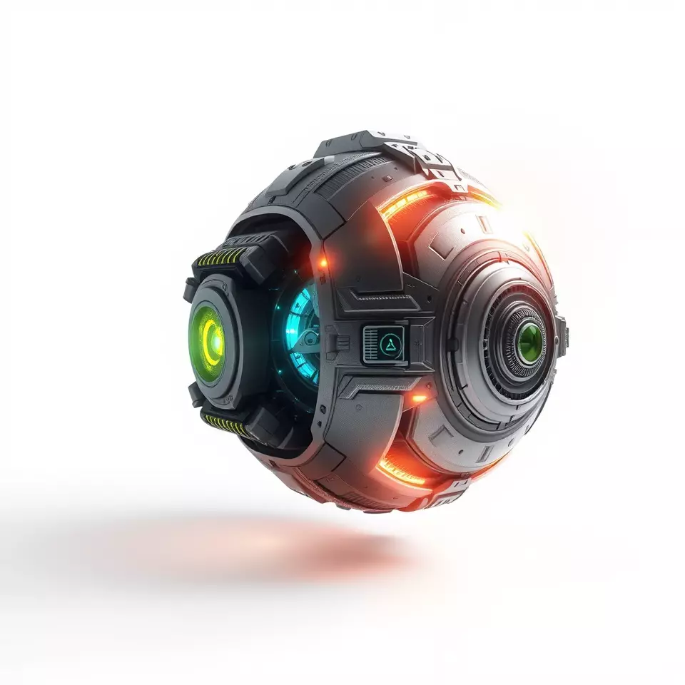 SciFi Drone Model Pack with Futuristic Design Low-poly 3D model_2