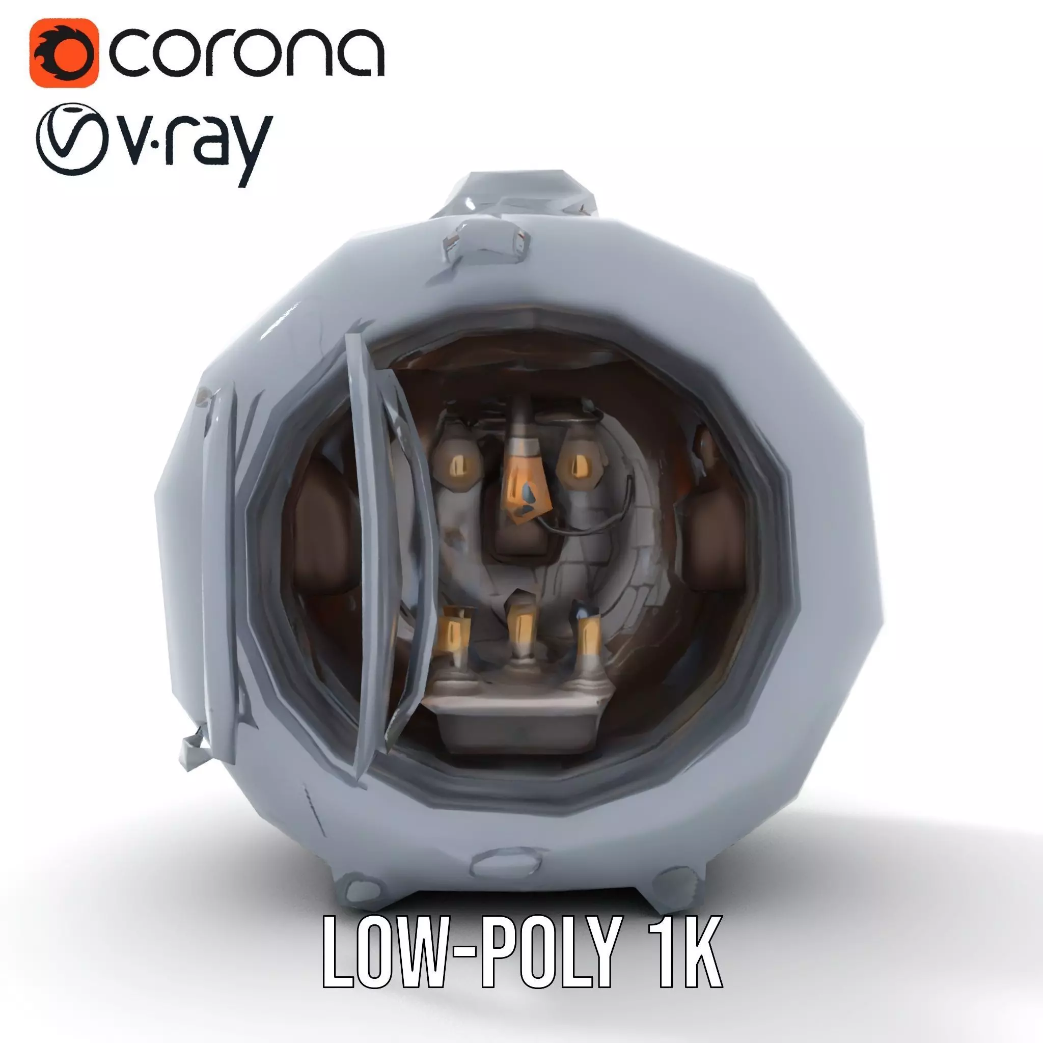 Industrial Vacuum Chamber Lights Model Pack Low-poly 3D model_22