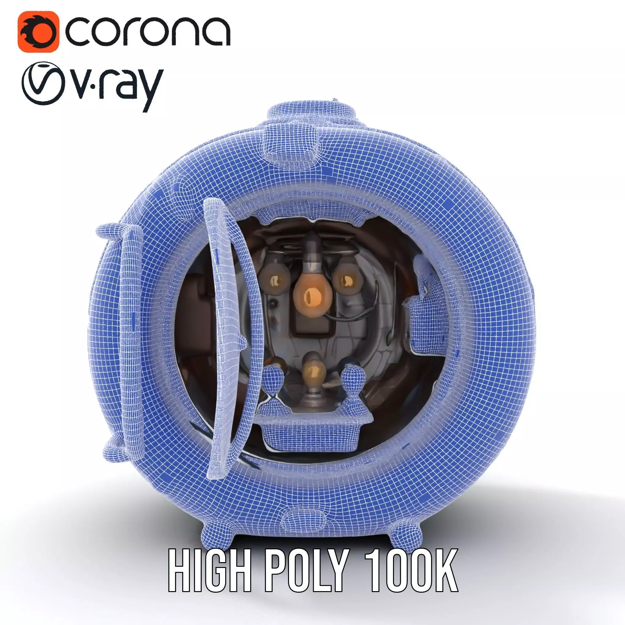 Industrial Vacuum Chamber Lights Model Pack Low-poly 3D model_32