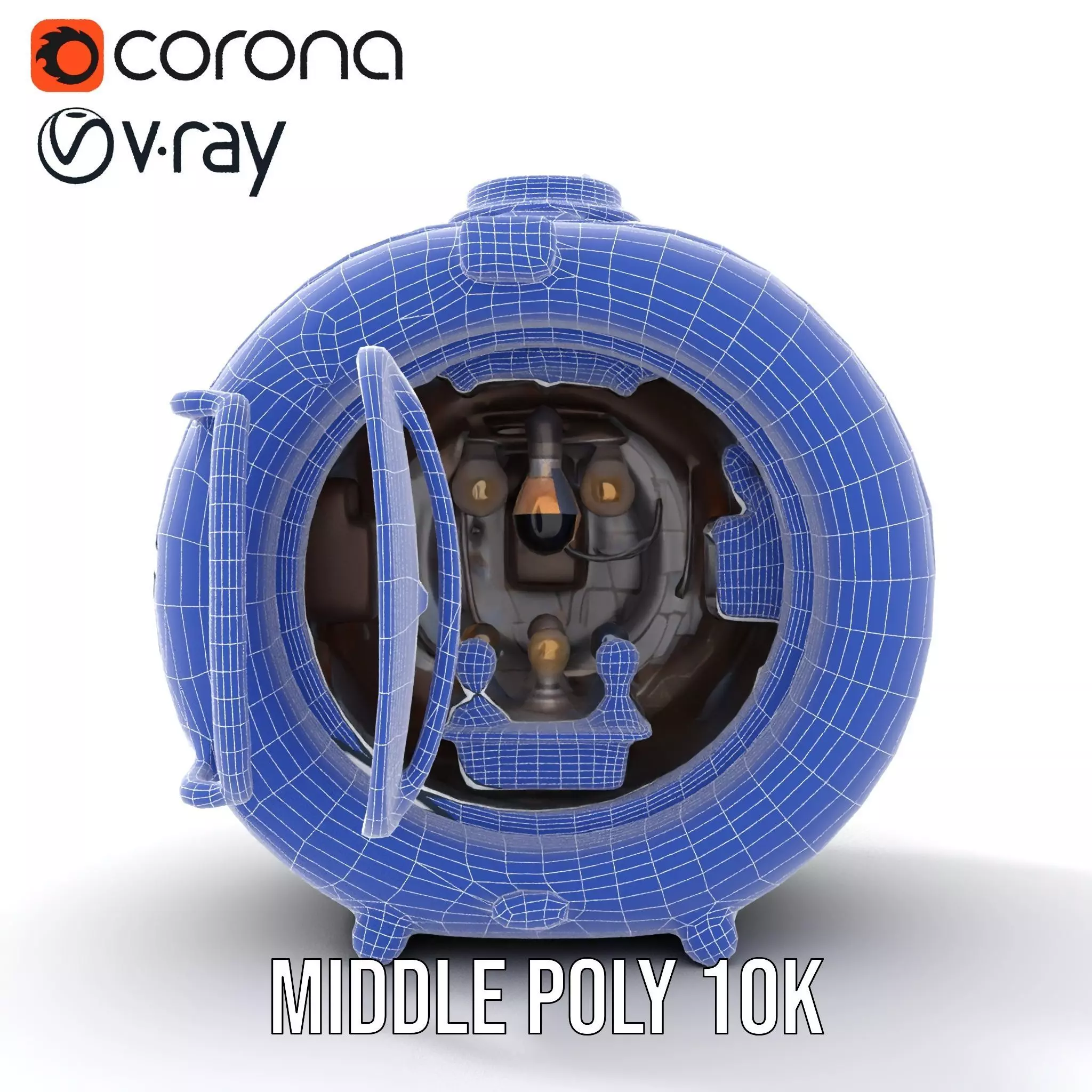 Industrial Vacuum Chamber Lights Model Pack Low-poly 3D model_29