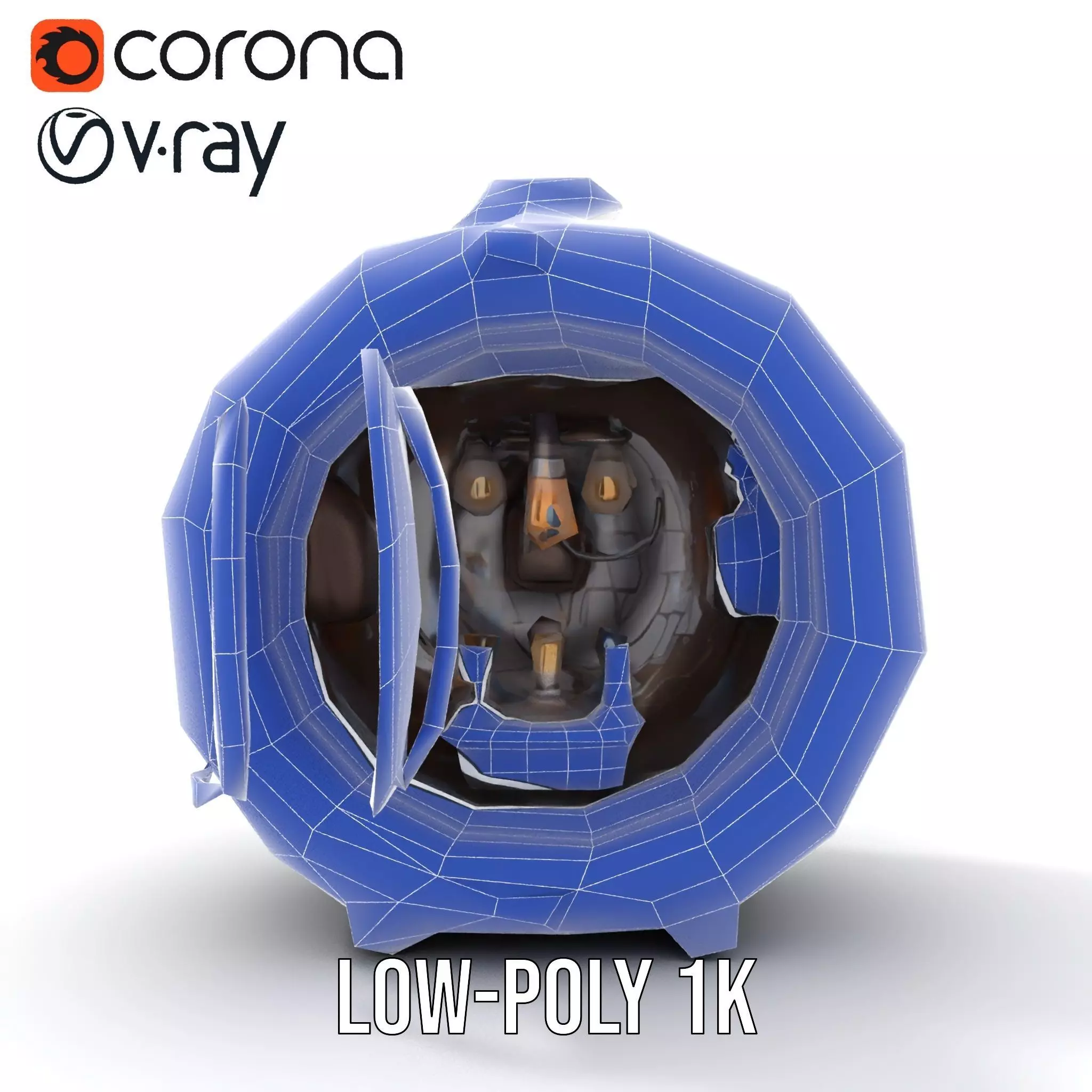 Industrial Vacuum Chamber Lights Model Pack Low-poly 3D model_27