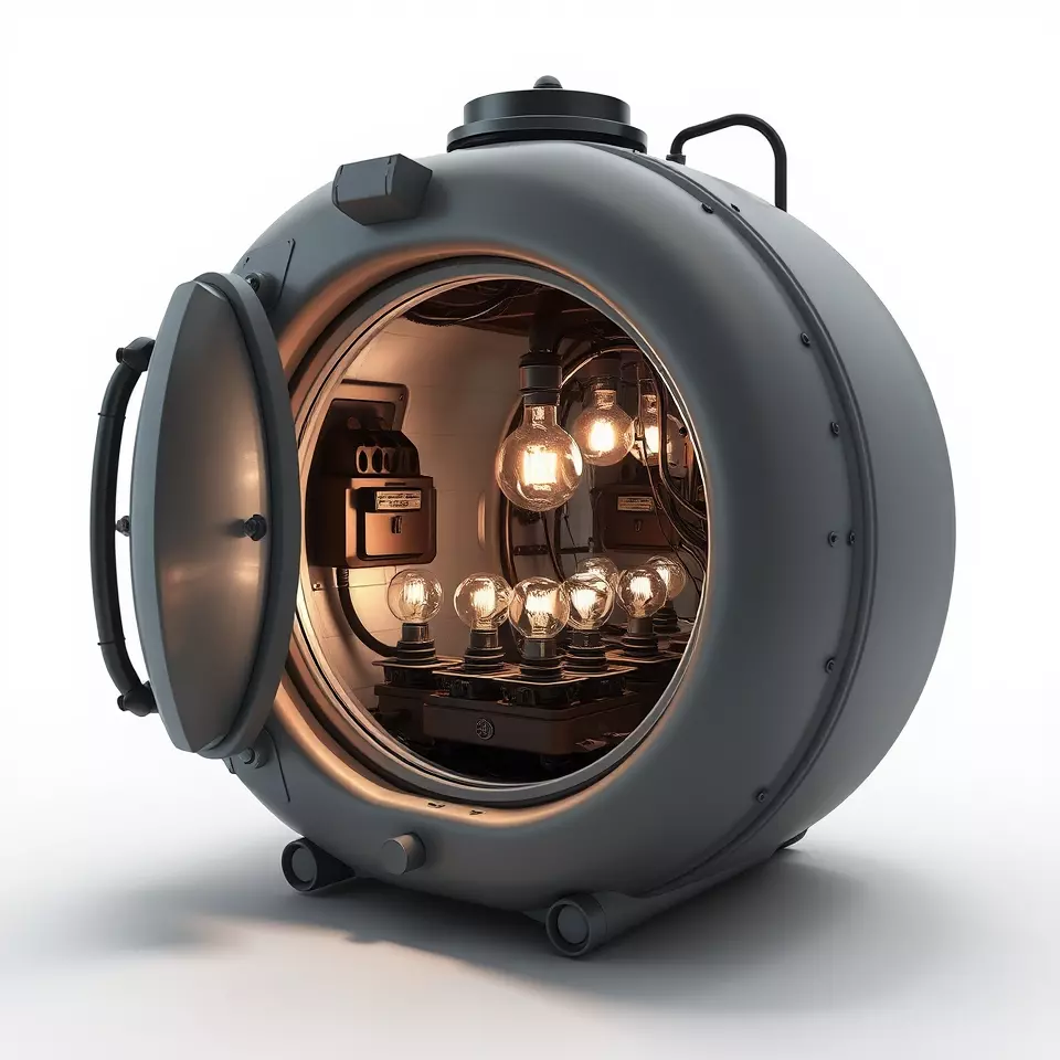 Industrial Vacuum Chamber Lights Model Pack Low-poly 3D model_2