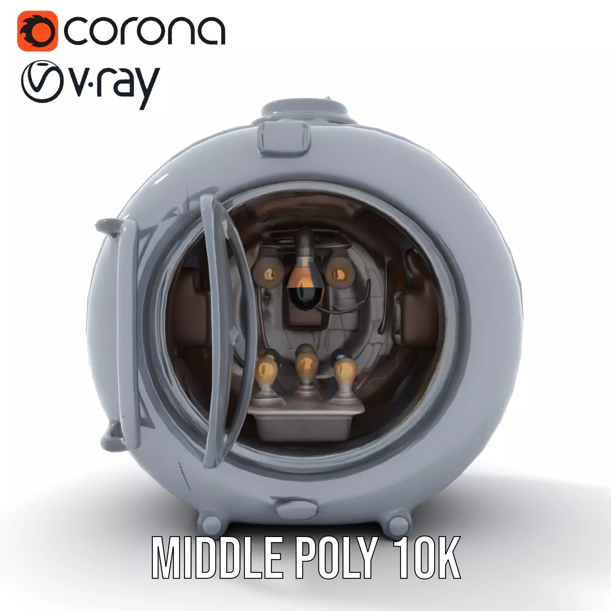 Industrial Vacuum Chamber Lights Model Pack Low-poly 3D model_15