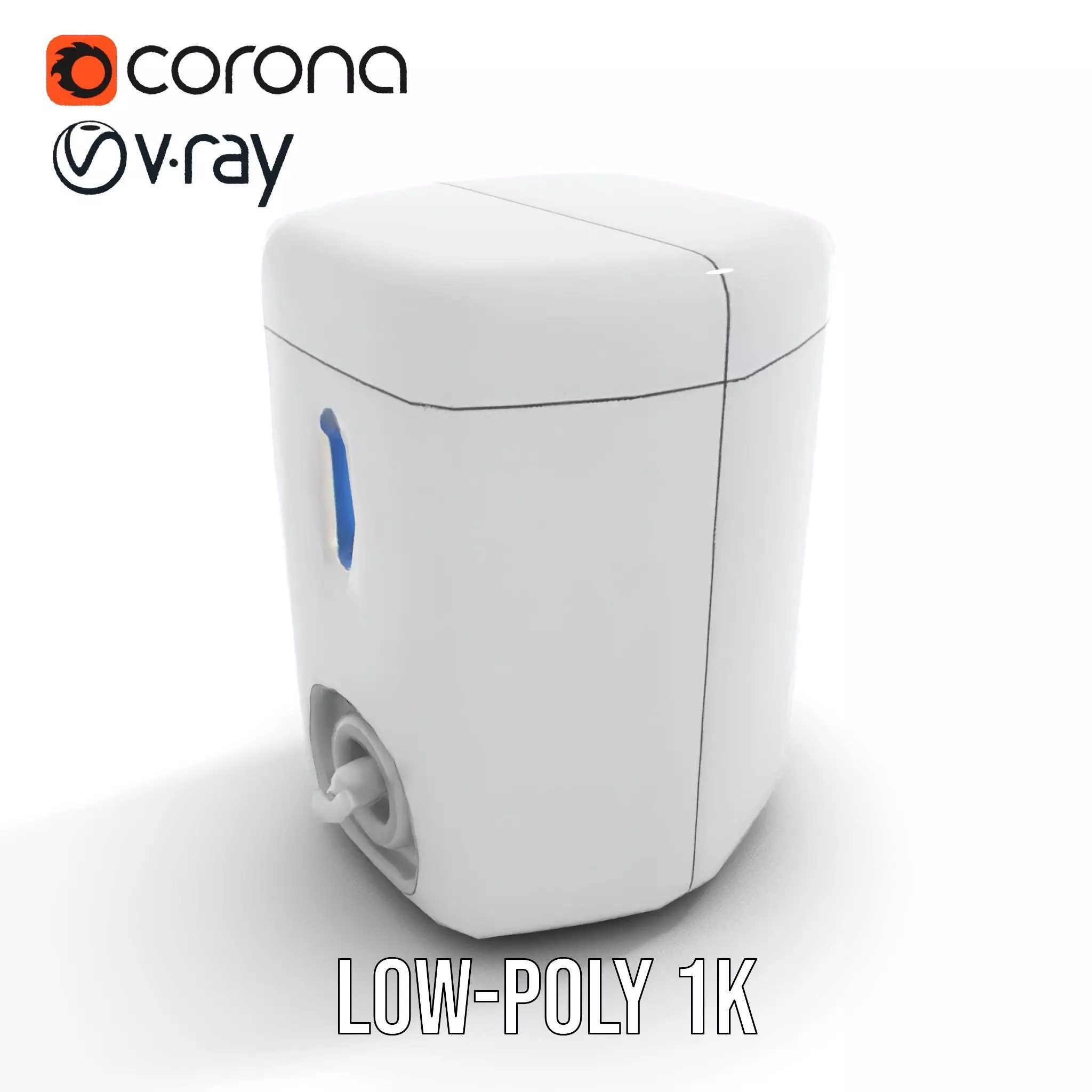 Compact Water Dispenser Model Pack Low-poly 3D model_8