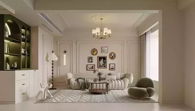 Luxury living room dining room interior scenes  04