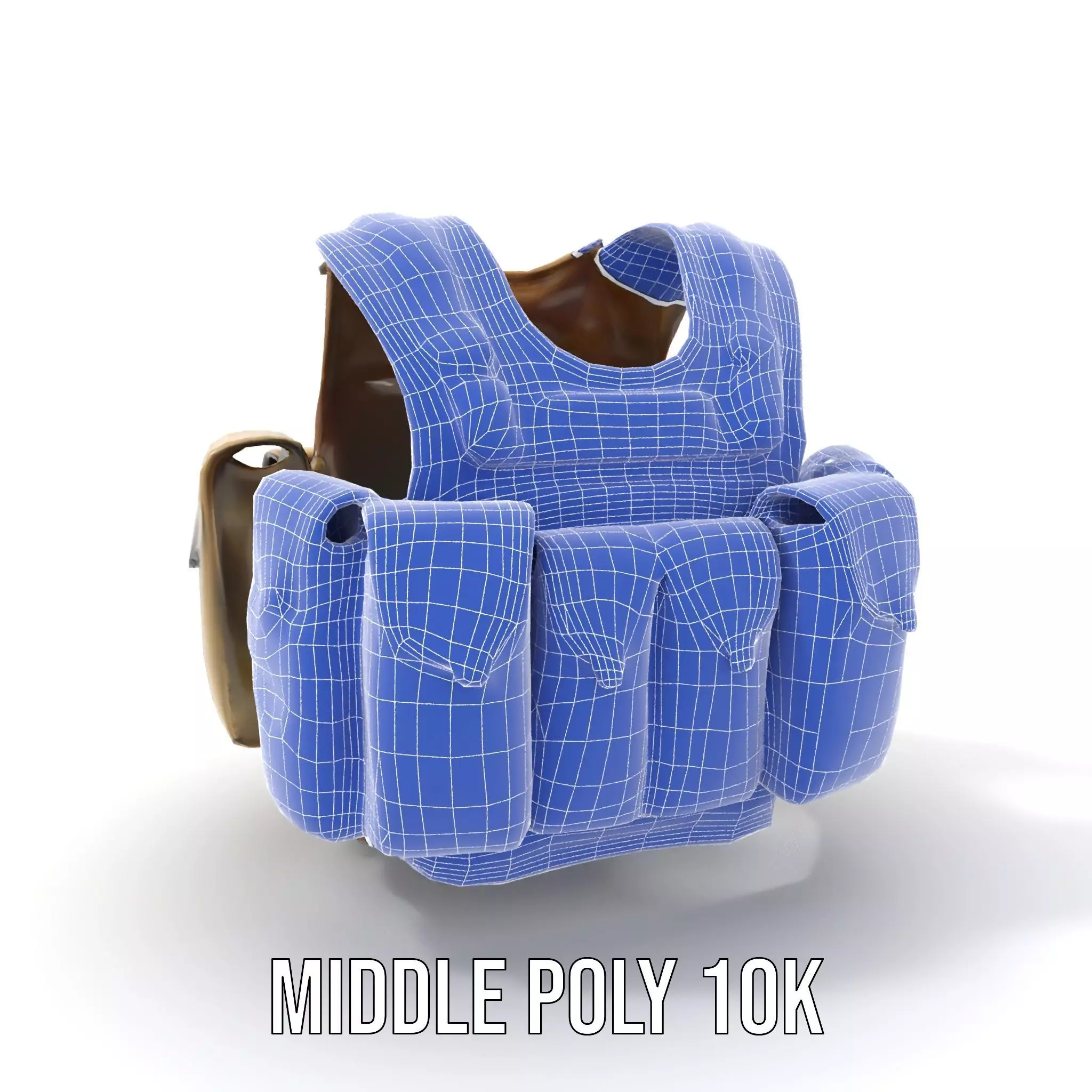 Tactical Military Vest Model Pack with Pockets and Buckles Low-poly 3D model_5