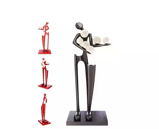 Greeter Sculpture Figure Floor Lamp