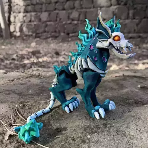 articulated hellhound stl 3D print model