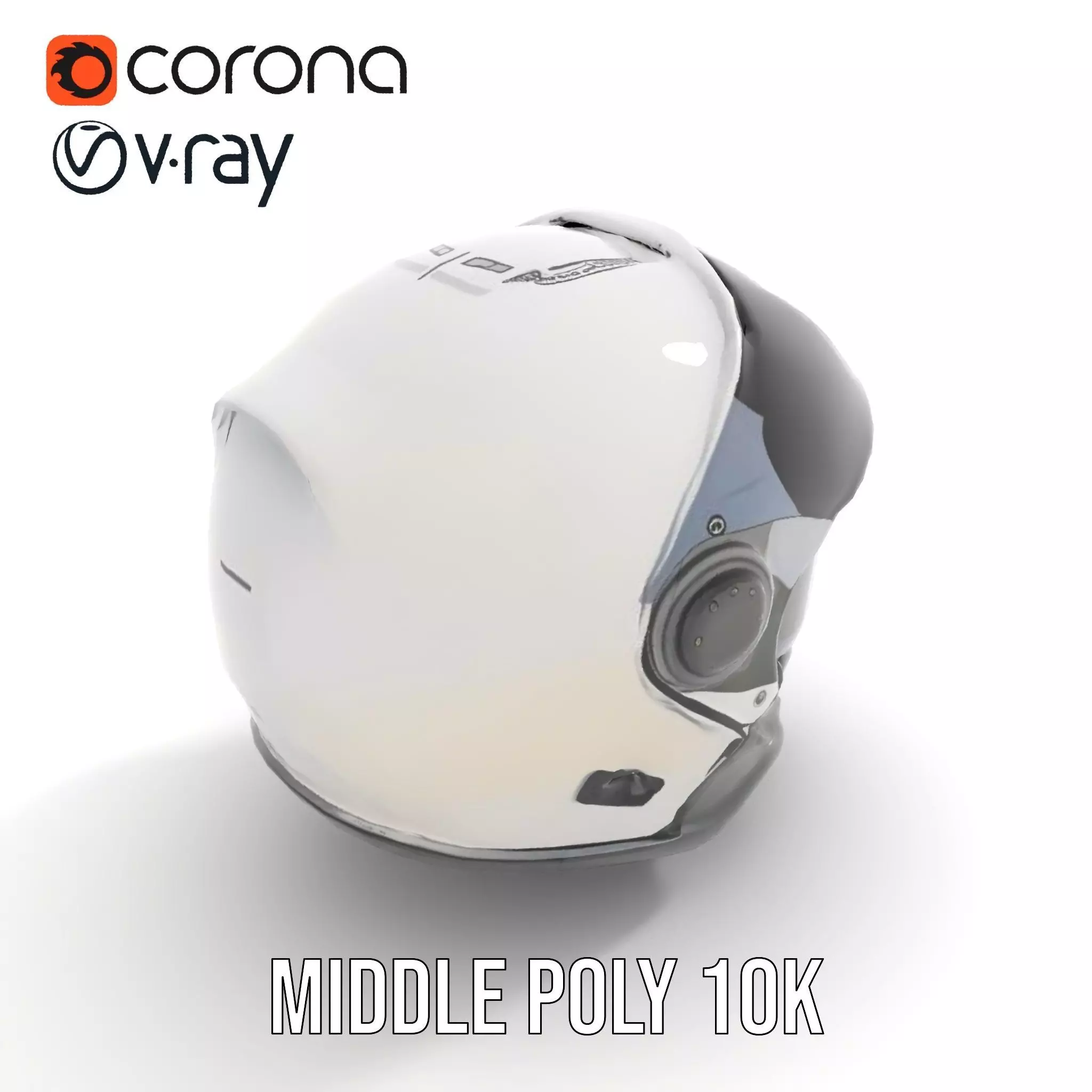 Futuristic Motorcycle Helmet Model Pack Low-poly 3D model_5