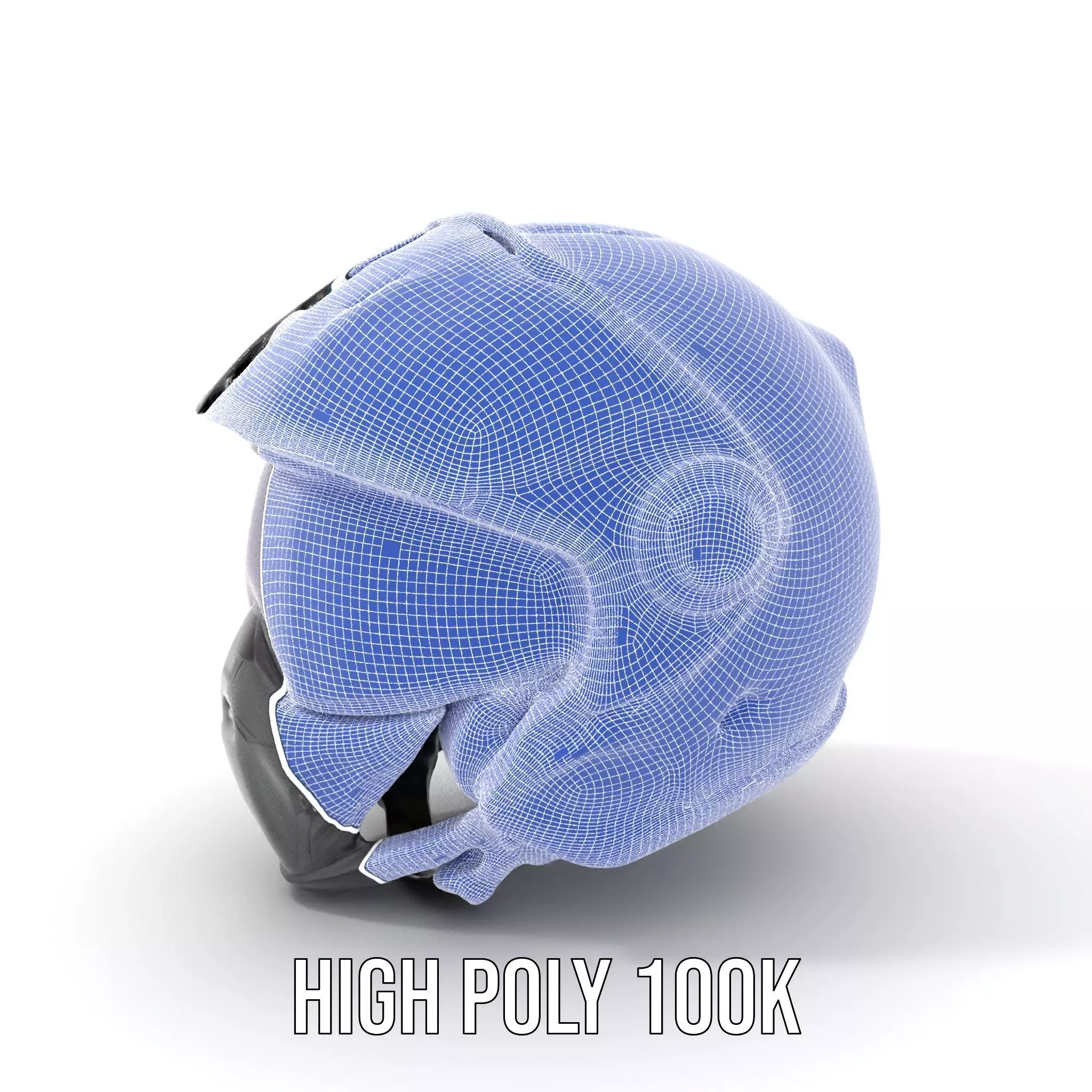 Futuristic Motorcycle Helmet Model Pack Low-poly 3D model_4