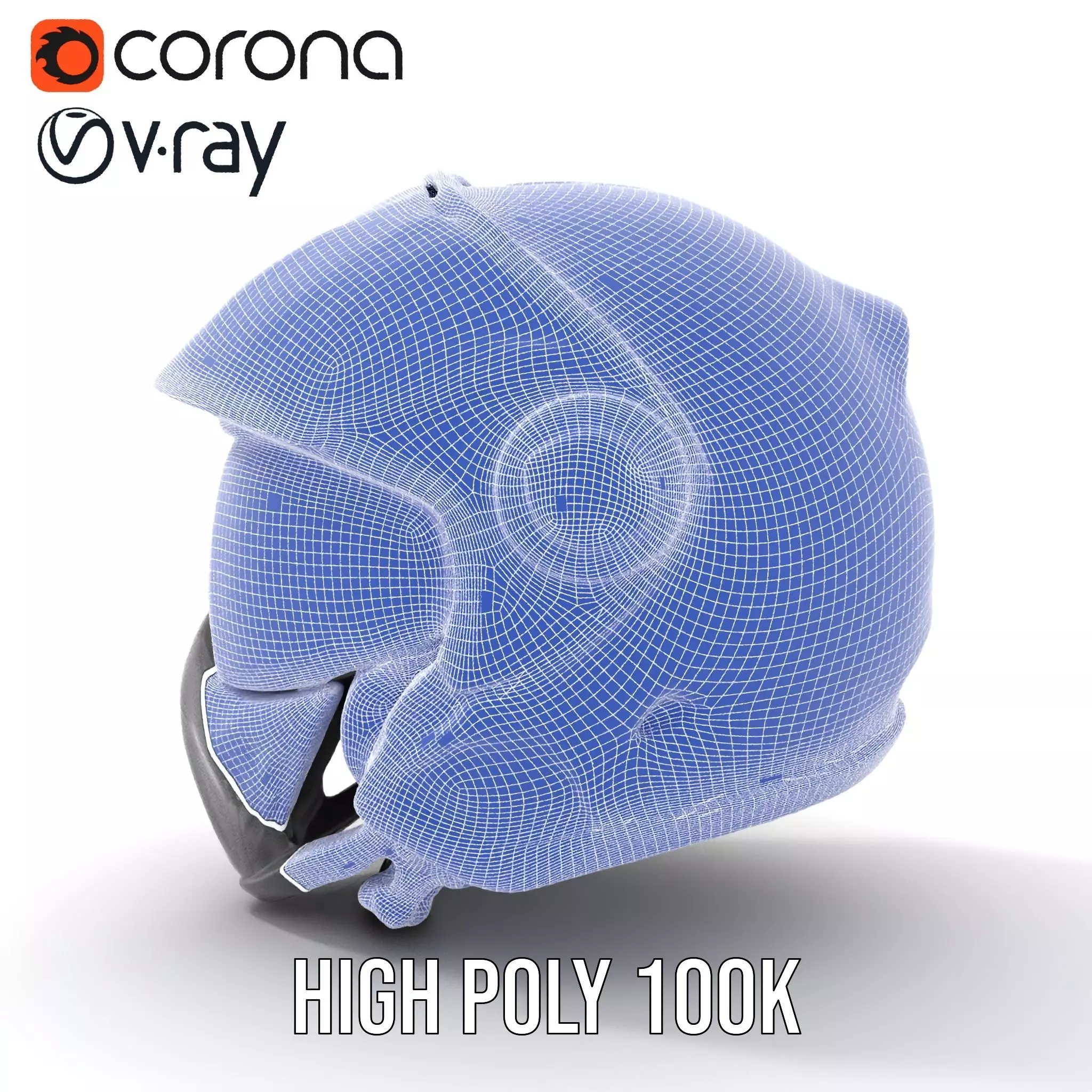 Futuristic Motorcycle Helmet Model Pack Low-poly 3D model_33