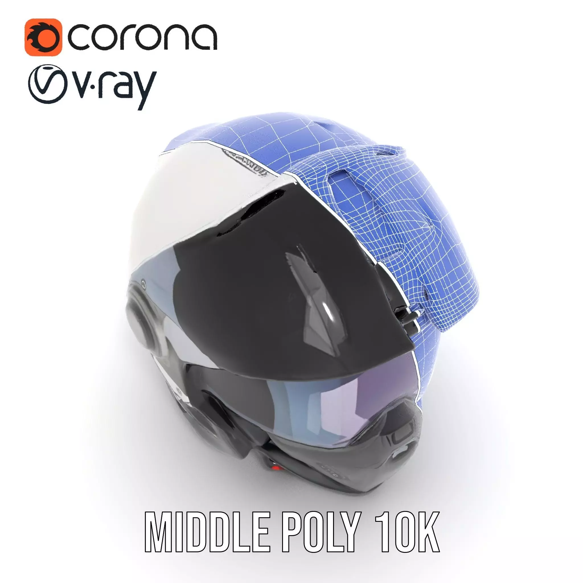 Futuristic Motorcycle Helmet Model Pack Low-poly 3D model_23