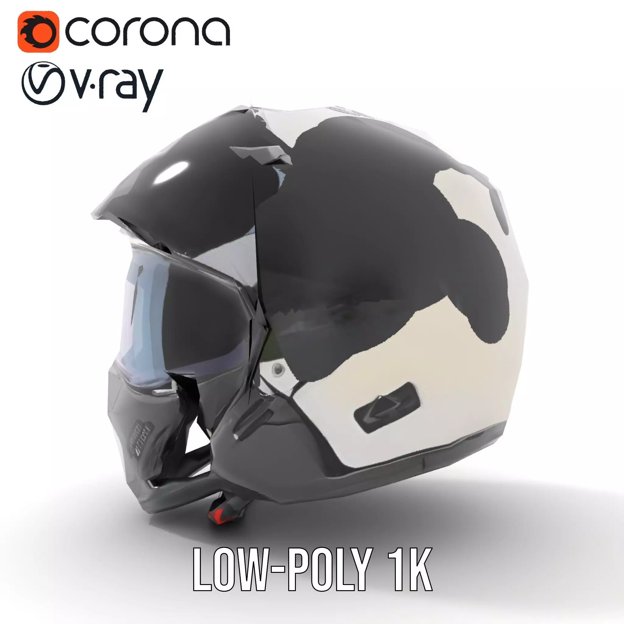 Futuristic Motorcycle Helmet Model Pack Low-poly 3D model_13
