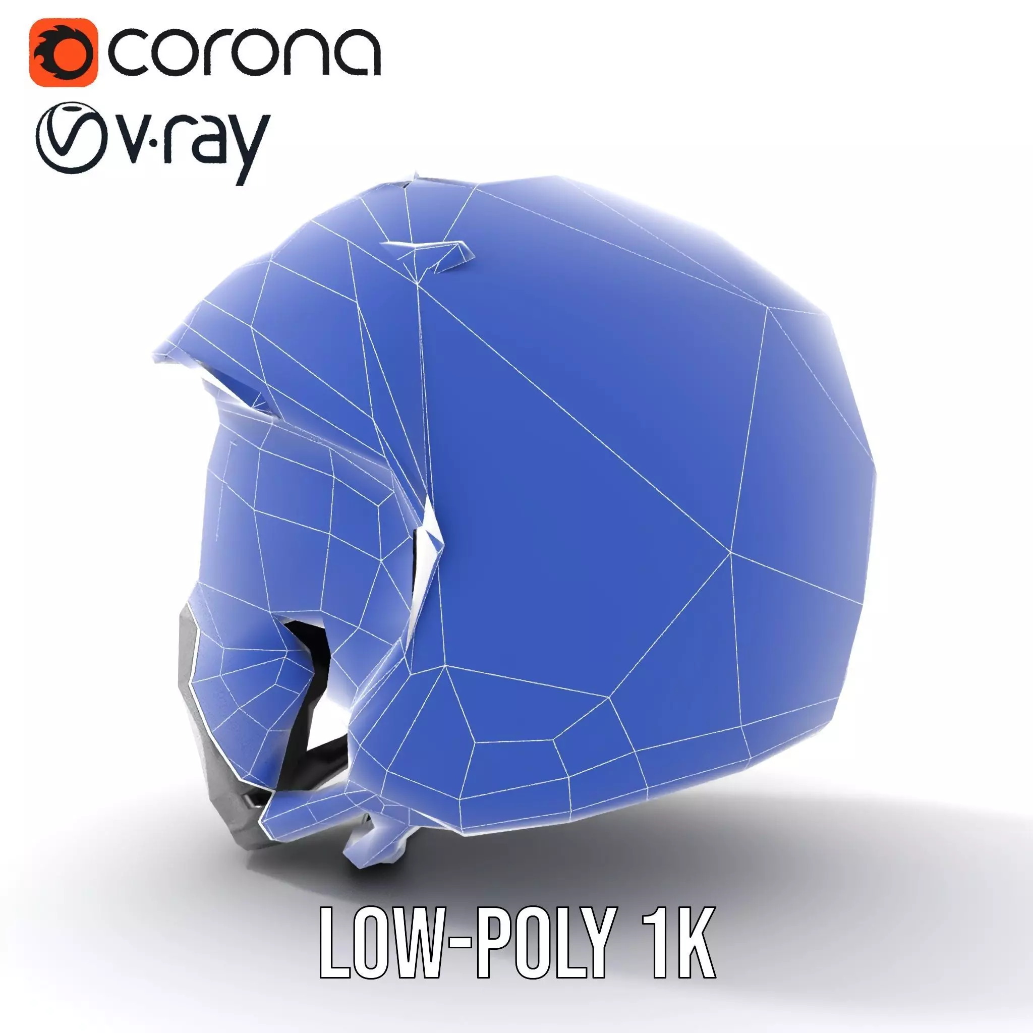 Futuristic Motorcycle Helmet Model Pack Low-poly 3D model_30