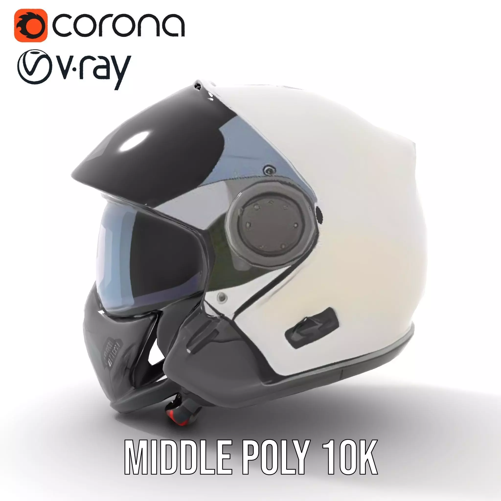 Futuristic Motorcycle Helmet Model Pack Low-poly 3D model_18