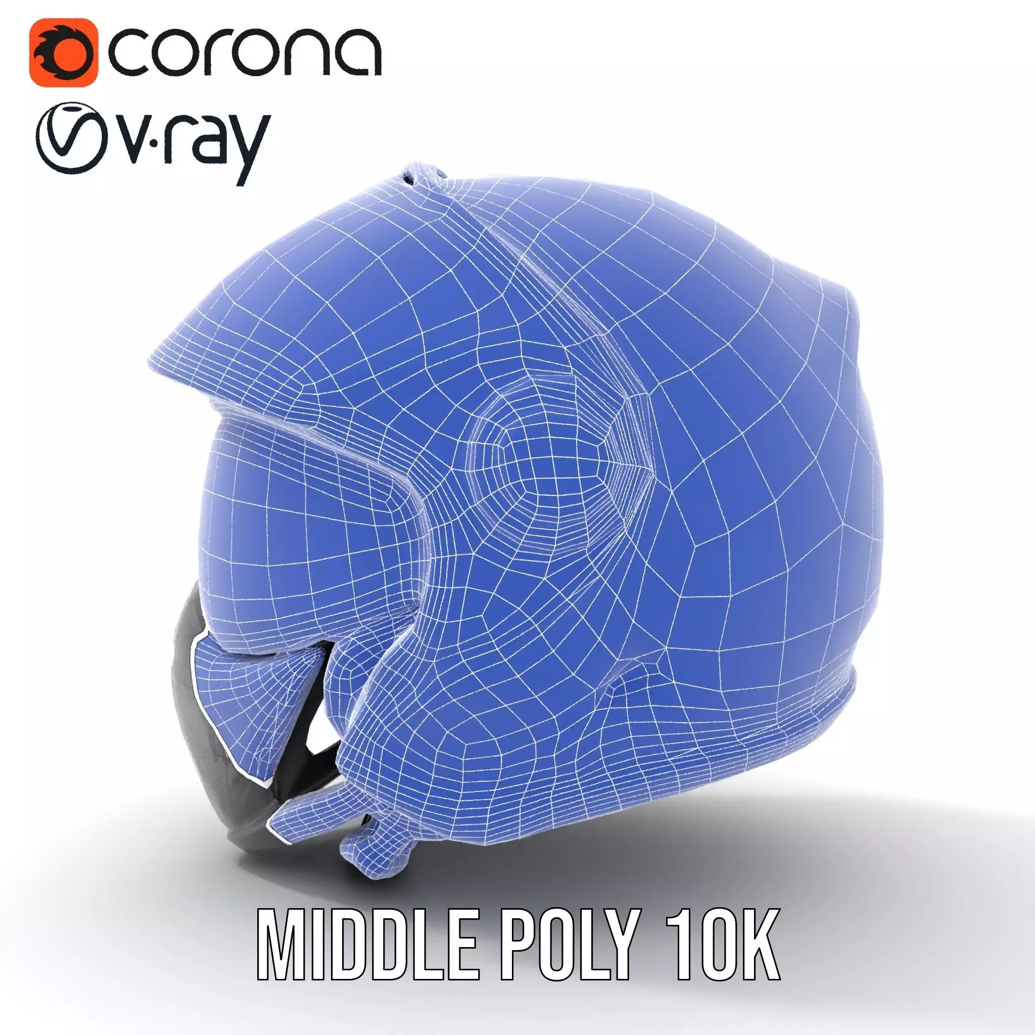 Futuristic Motorcycle Helmet Model Pack Low-poly 3D model_15