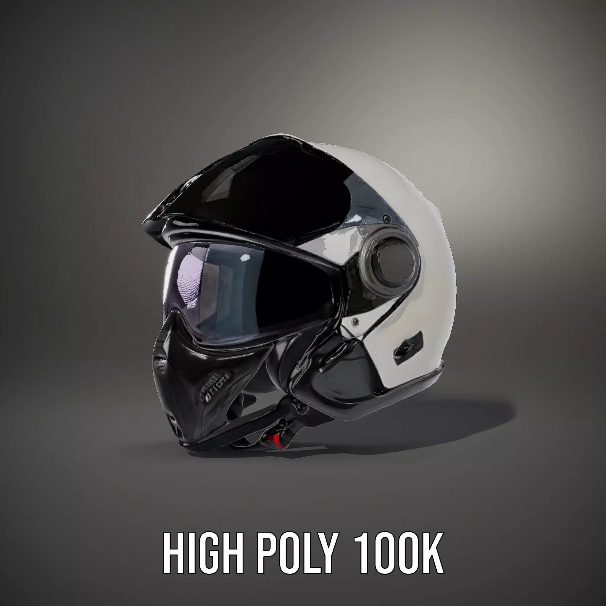 Futuristic Motorcycle Helmet Model Pack Low-poly 3D model_32