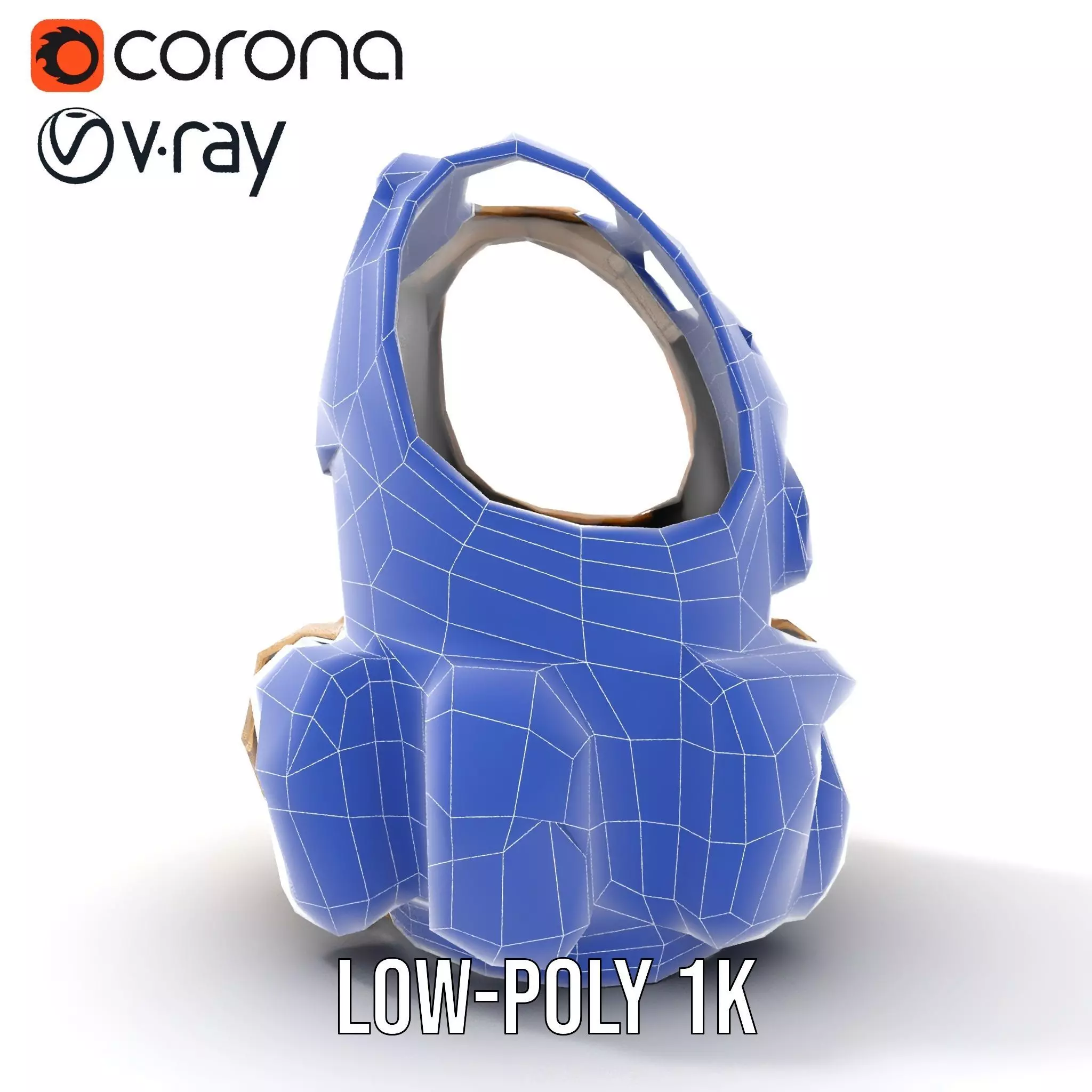 Tactical Vest Model Pack with Multiple Pouches Low-poly 3D model_19