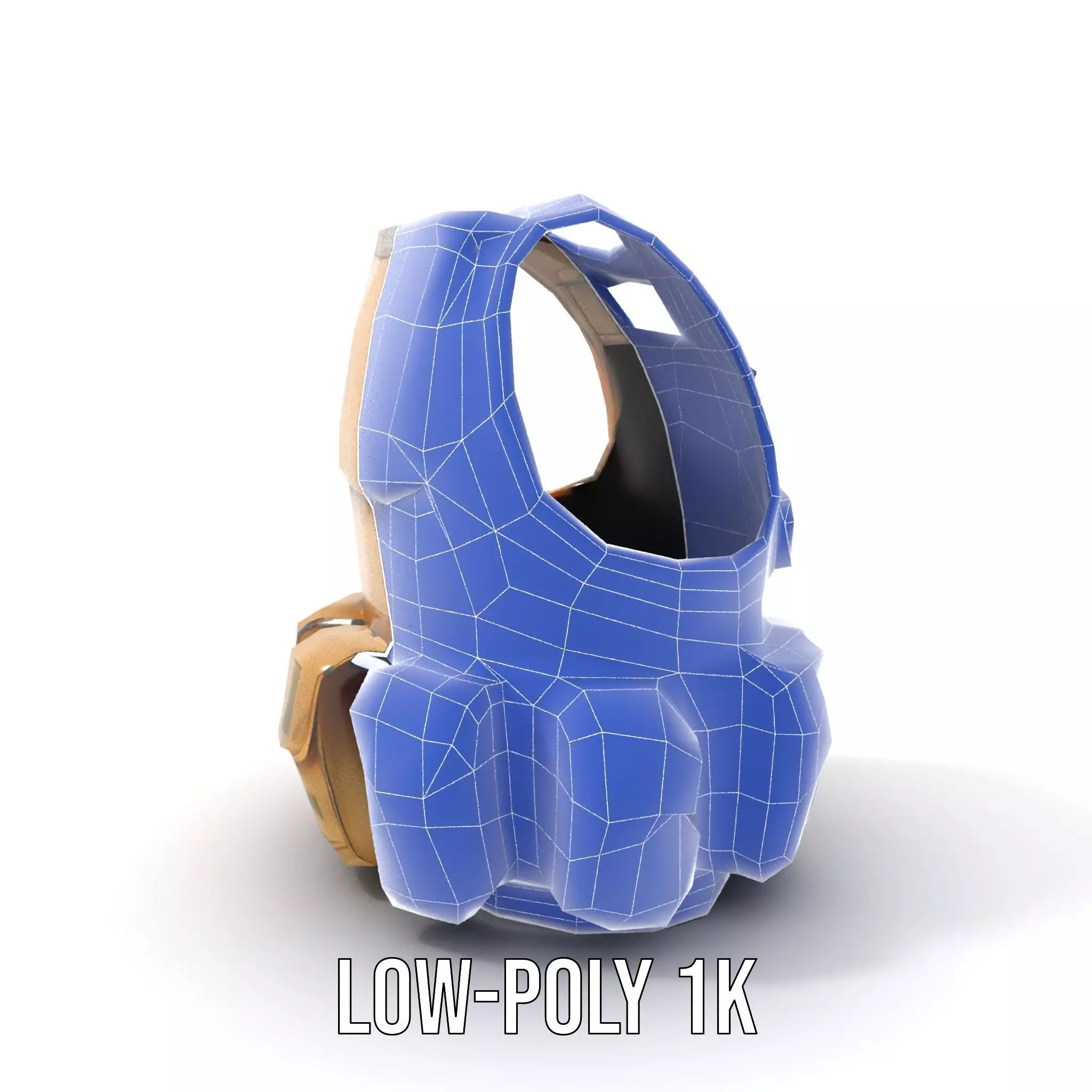 Tactical Vest Model Pack with Multiple Pouches Low-poly 3D model_22